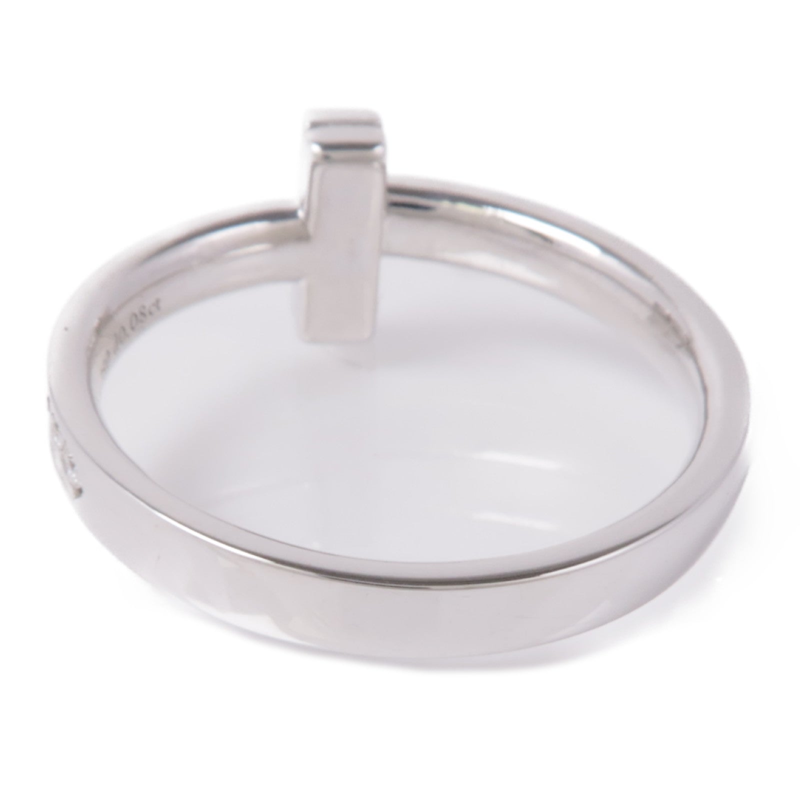 TIFFANY＆CO 18K白金T1 Ring鑽石戒指US#7.25