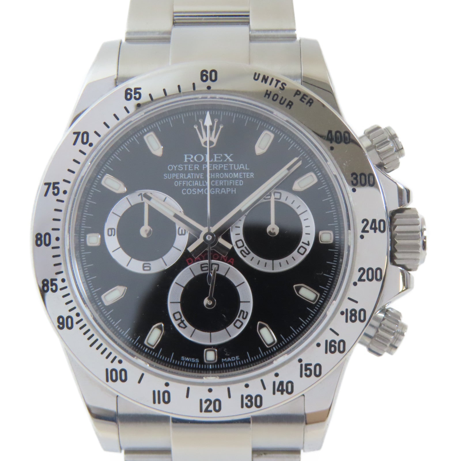 ROLEX Daytona不鏽鋼手錶自動機芯黑色#18cm