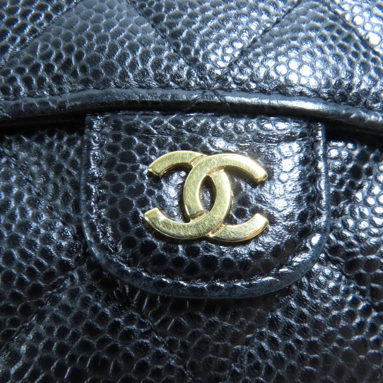 CHANEL 牛皮皮革Wallet金扣錢包
