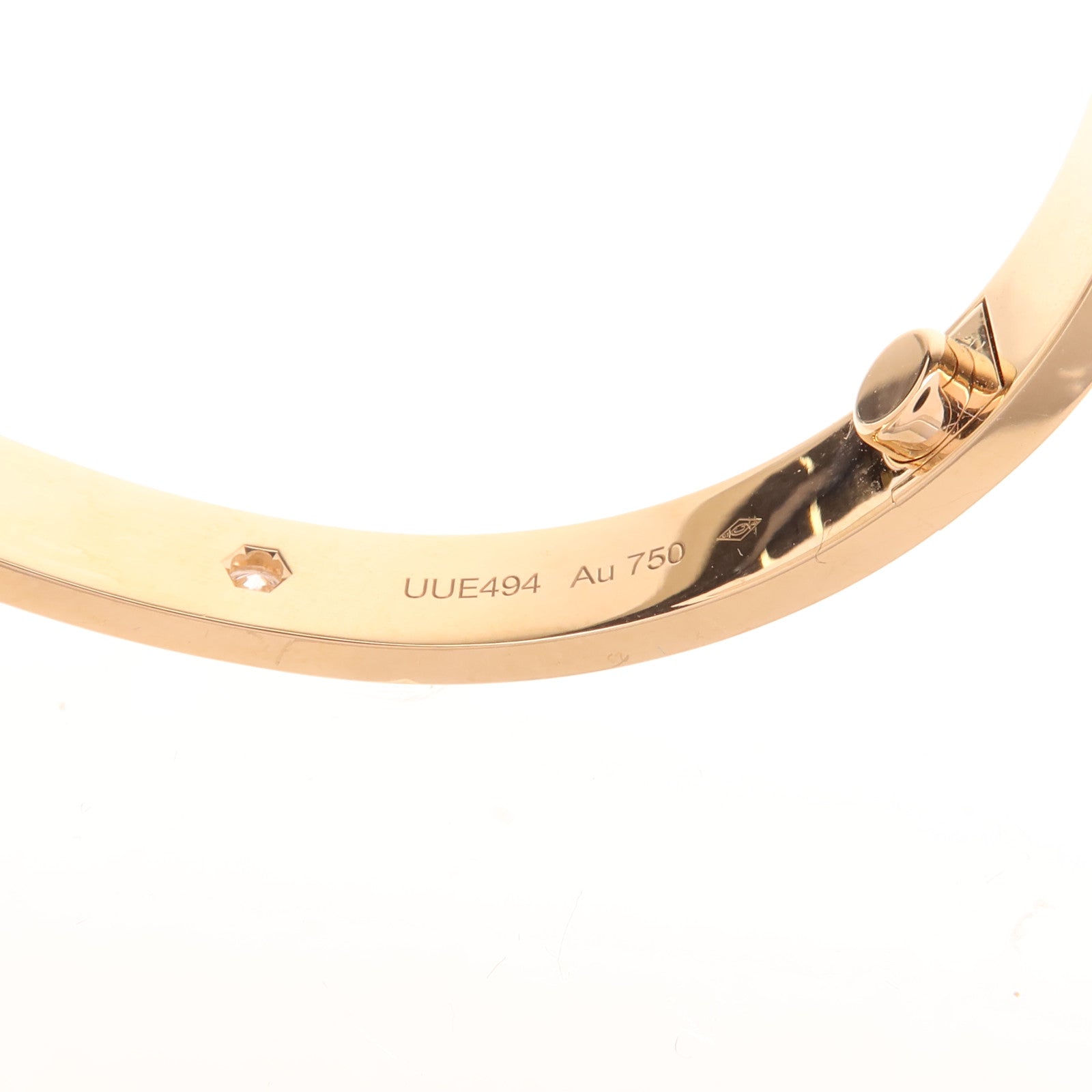 CARTIER 18K玫瑰金Love Bracelet 4P Diamond鑽石手鐲Cartier#17