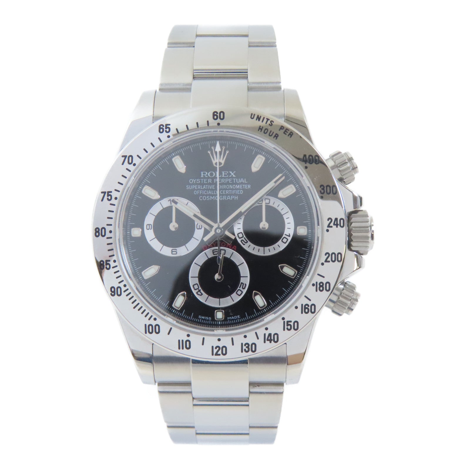 ROLEX Daytona不鏽鋼手錶自動機芯黑色#18cm