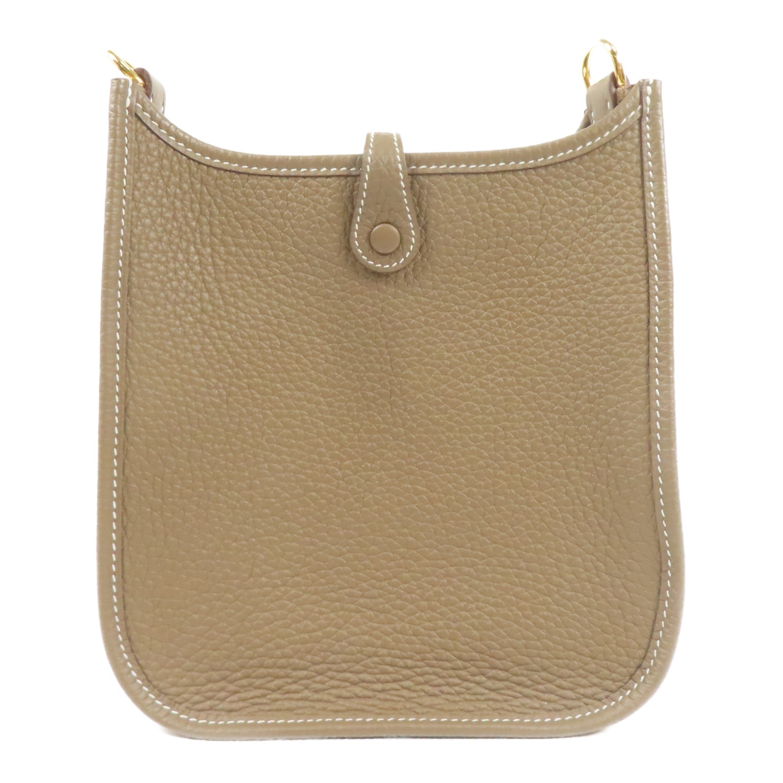 HERMES Clemence皮革Evelyne TPM金扣肩背袋Etoupe