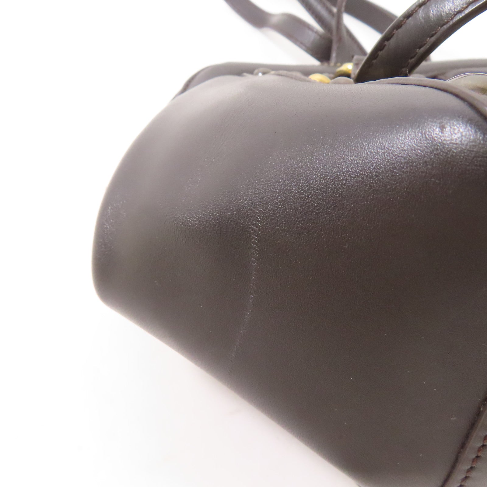 MARC BY MARC JACOBS 牛皮皮革2 Way Shoulder Bag金扣手挽肩背兩用袋啡色