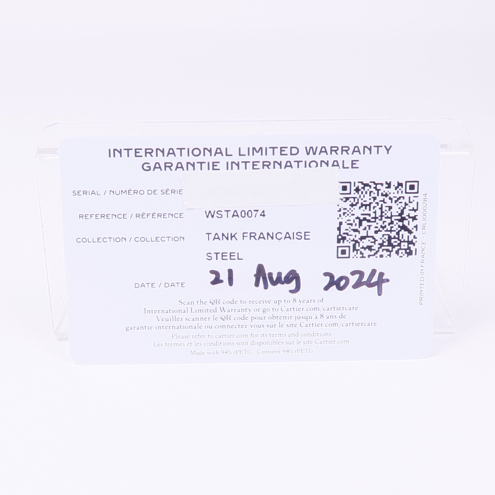 CARTIER Tank Francaise WSTA0074