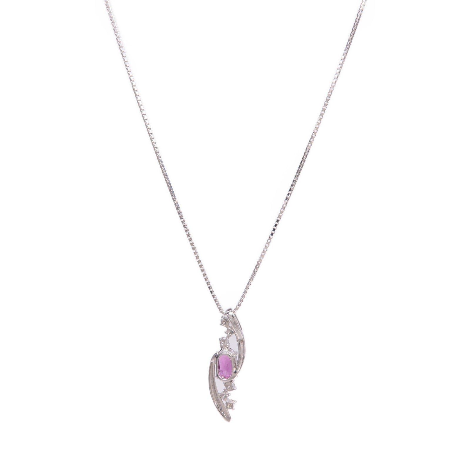 JEWELRY 【激減優惠】18K白金Purple Garnet Diamond Necklace紫石榴石/鑽石項鍊