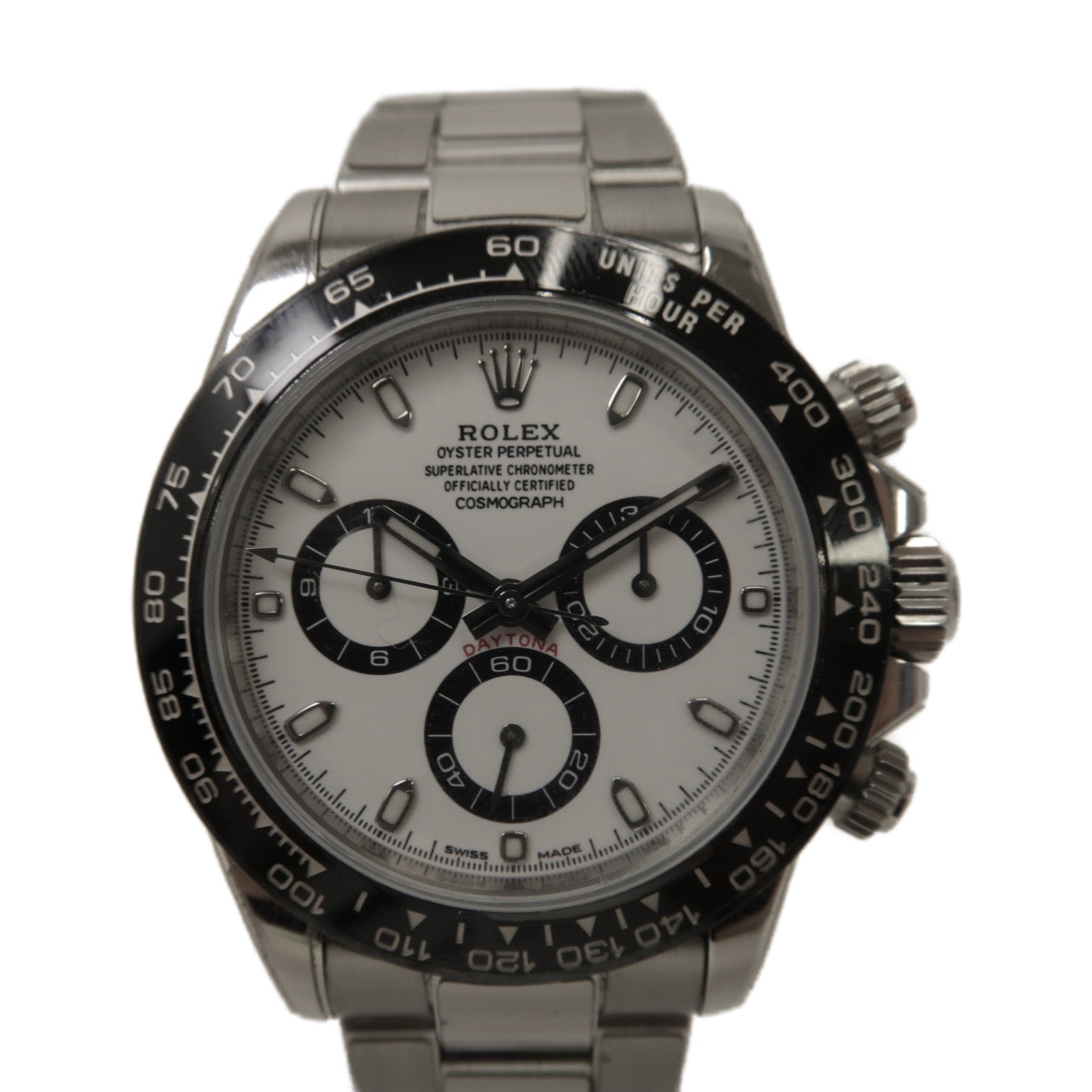 ROLEX Daytona 40mm不鏽鋼自動機芯手錶白色