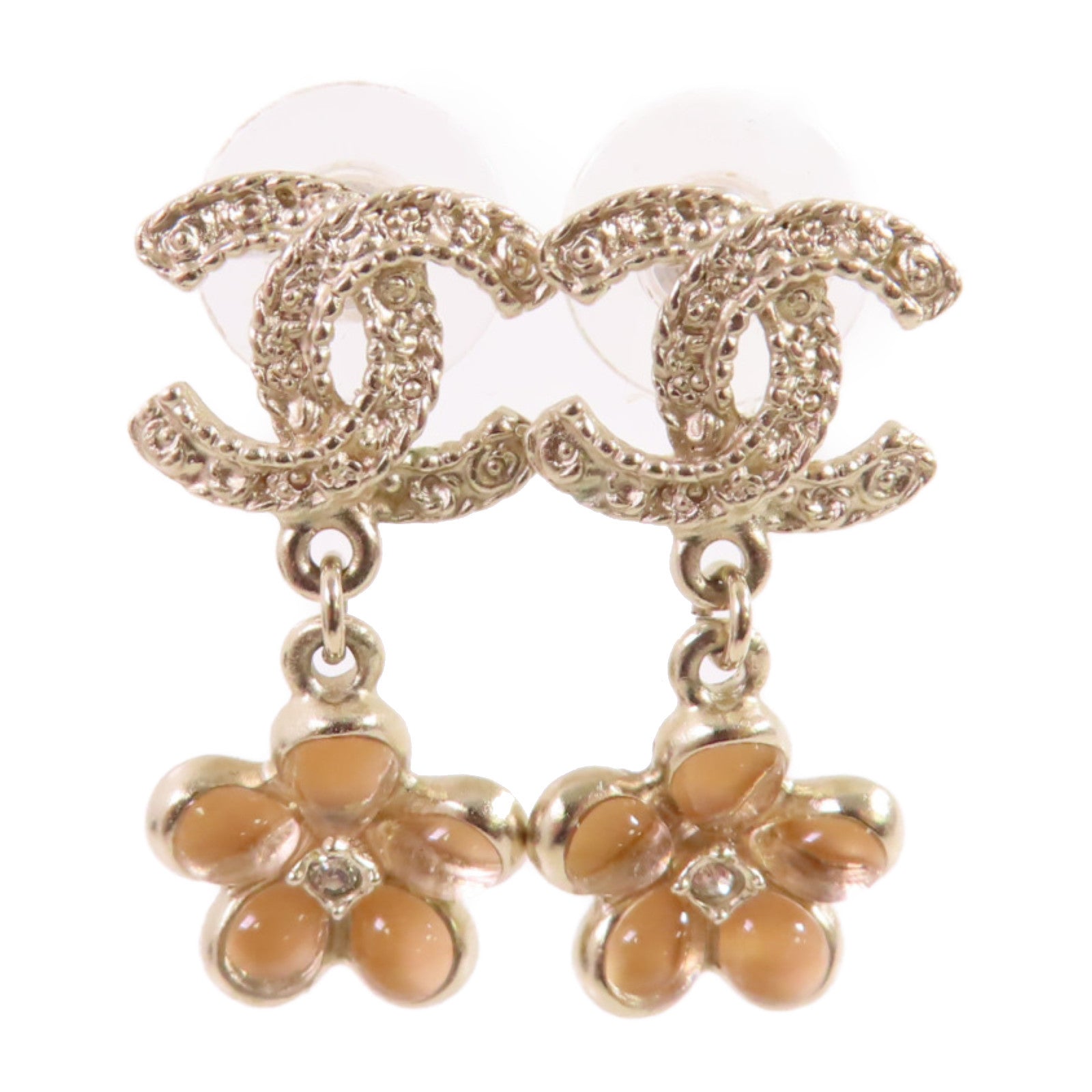 CHANEL 金屬CC Earrings金扣耳環