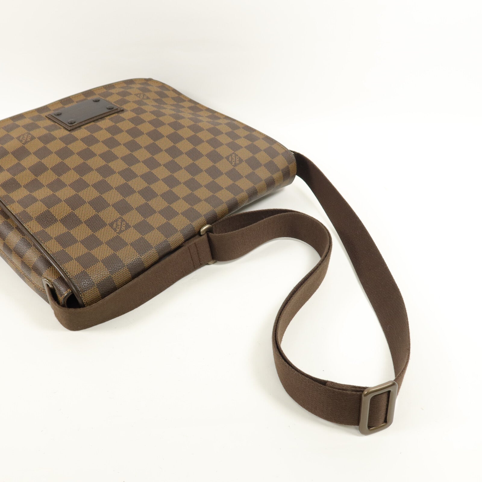 LOUIS VUITTON Damier Ebene Brooklyn MM肩背袋