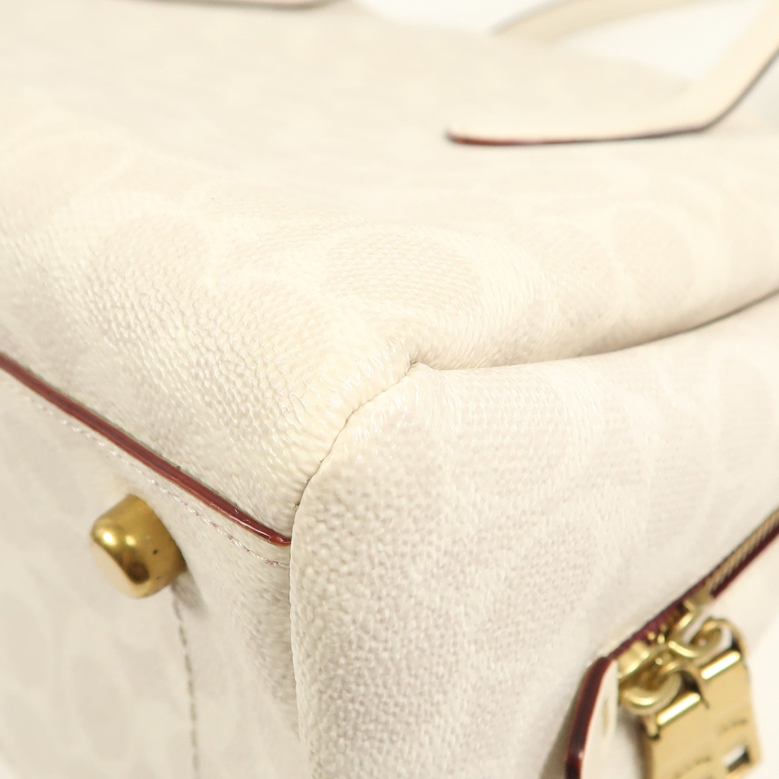 COACH 塗層帆布Shoulder Bag金扣肩背袋