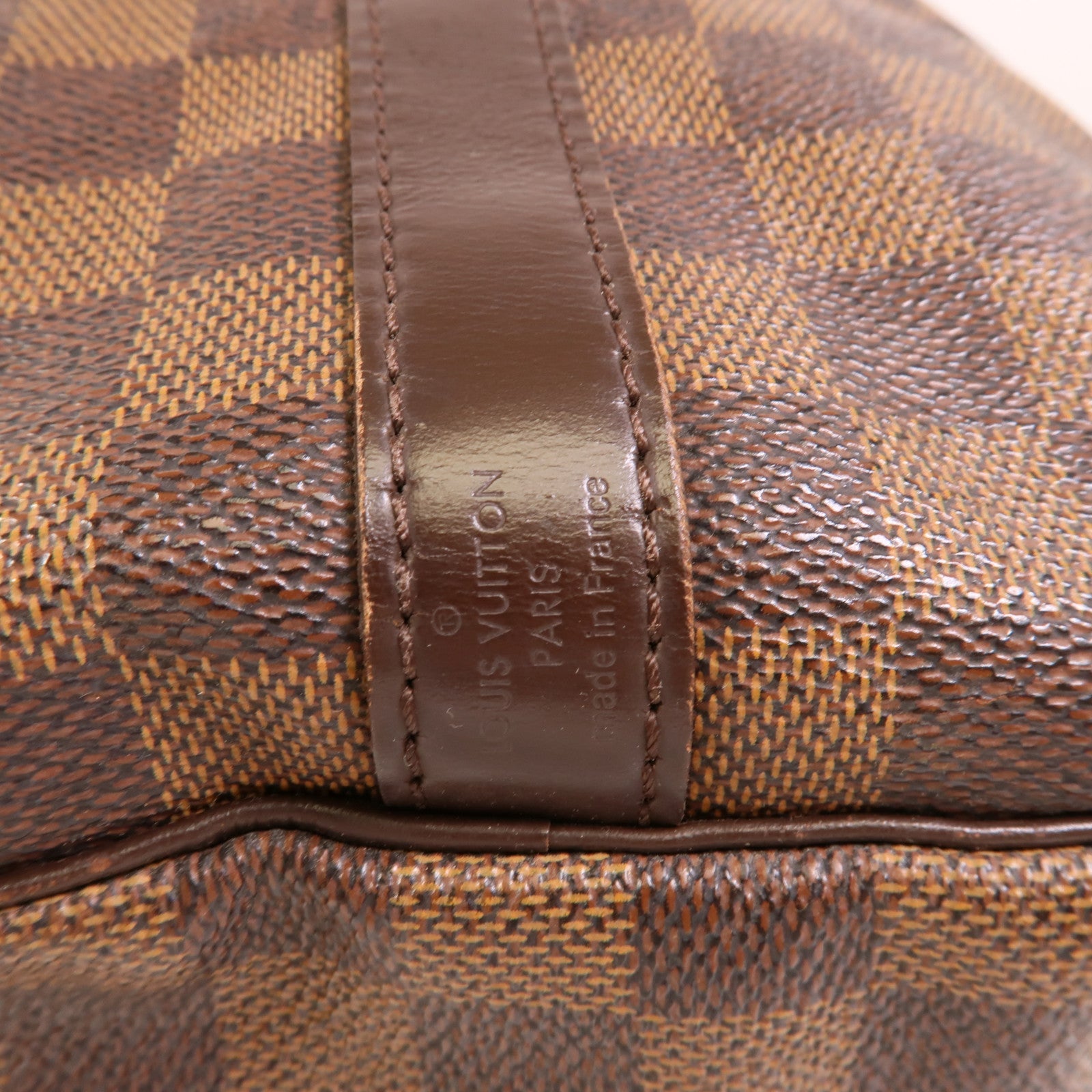 LOUIS VUITTON Damier Speedy Bandouliere 30金扣手挽肩背兩用袋