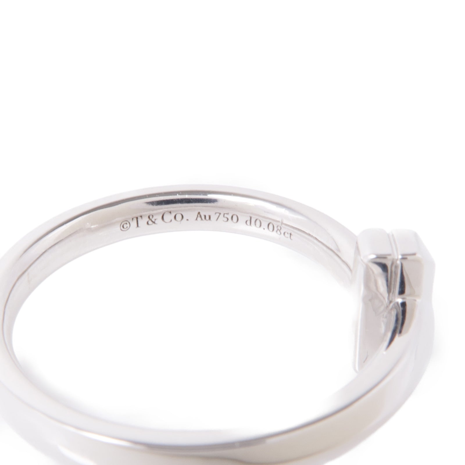 TIFFANY＆CO 18K白金T1 Ring鑽石戒指US#7.25