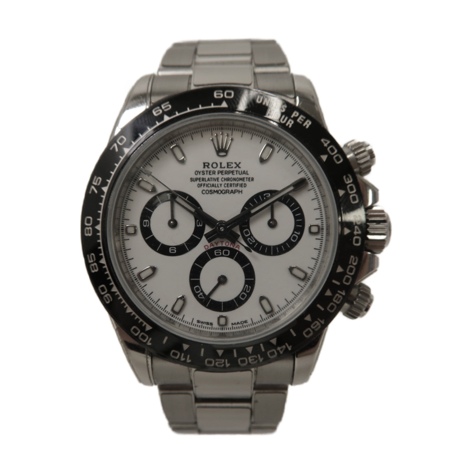 ROLEX Daytona 40mm不鏽鋼自動機芯手錶白色