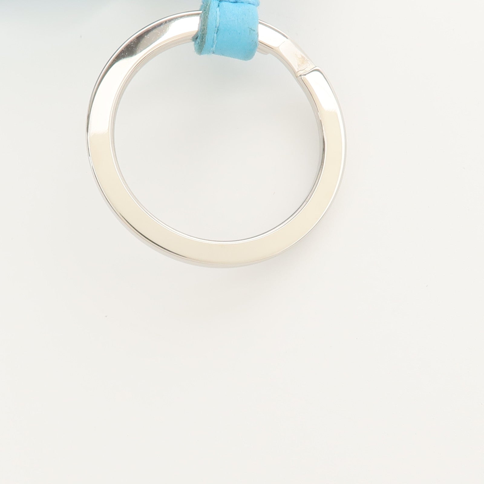 HERMES Milo皮革Carmen Uno-Dos Key Ring掛飾Orange Poppy/Bleu Azteque