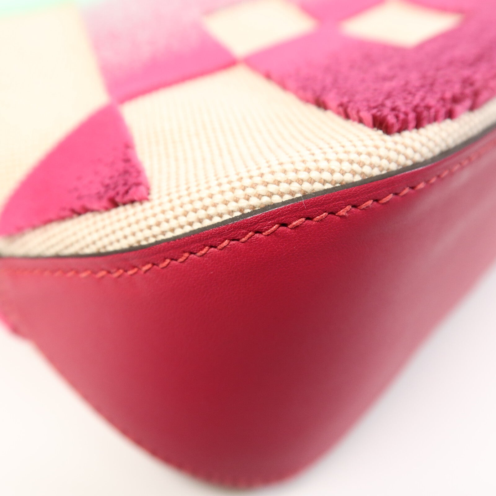 HERMES Canvas/Velvet Cabas H En Bais 27手挽肩背兩用袋