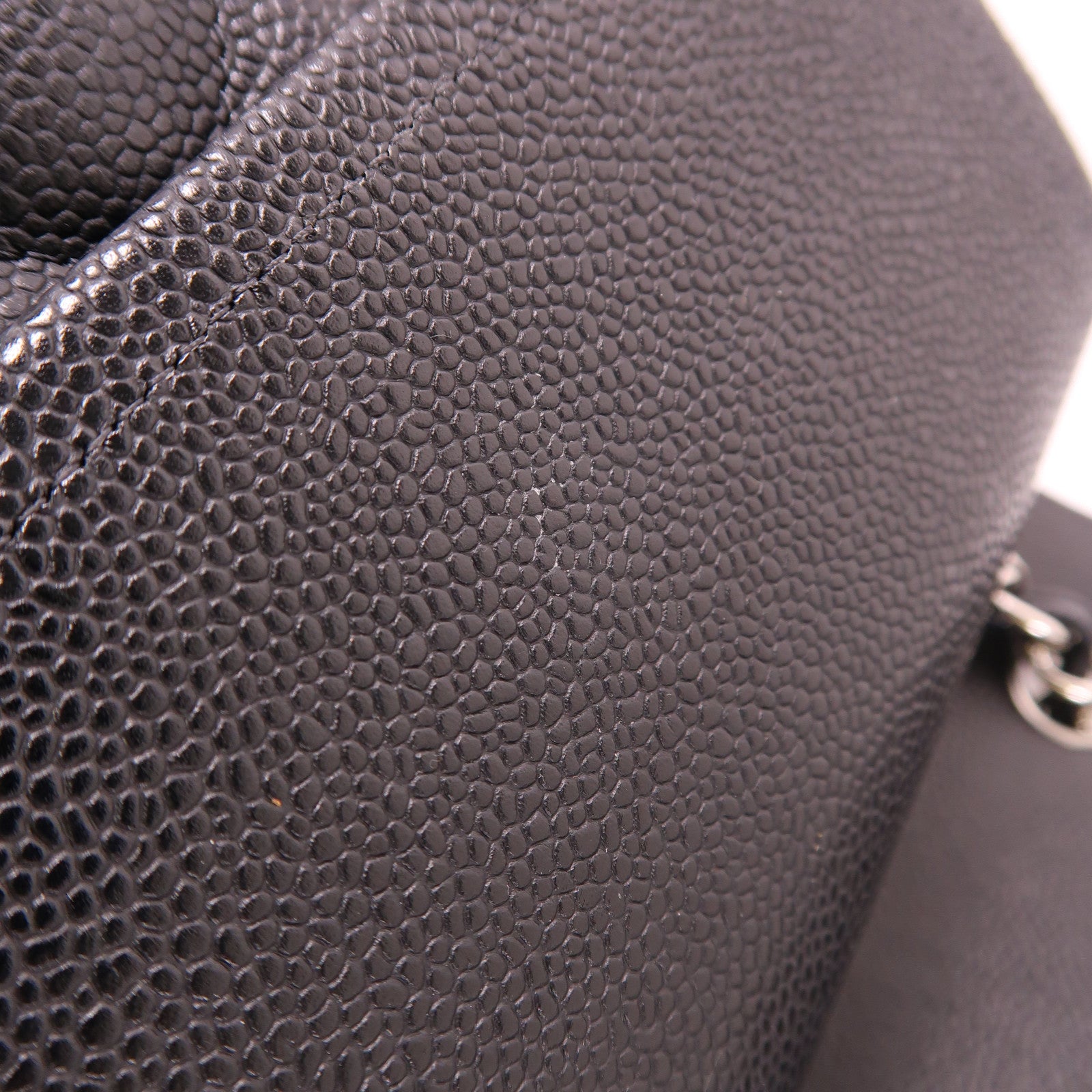 CHANEL 【激減優惠】牛皮皮革Large Classic銀扣鏈帶肩背袋