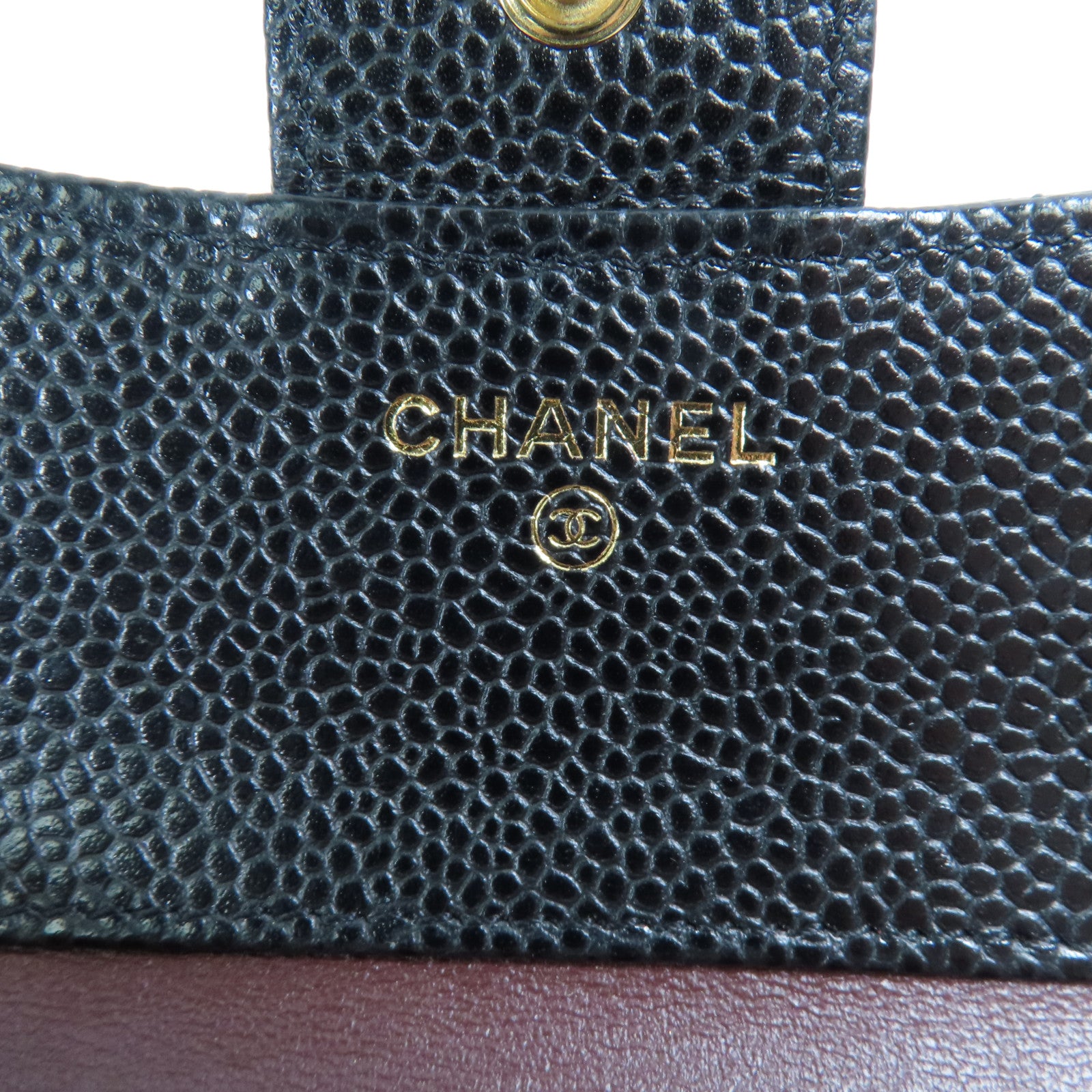 CHANEL 牛皮皮革Wallet金扣錢包