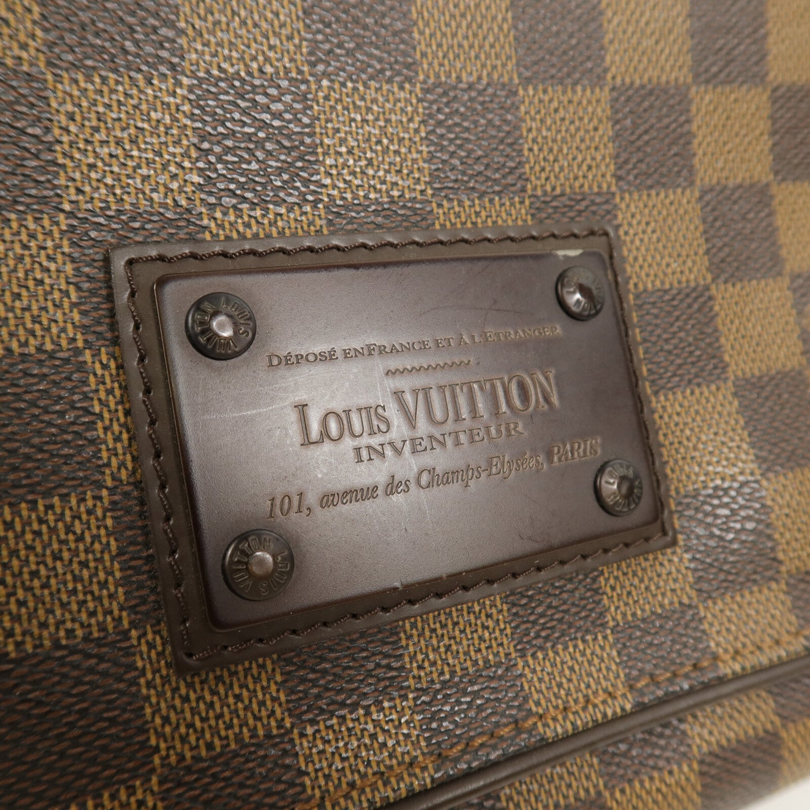 LOUIS VUITTON Damier Ebene Brooklyn MM肩背袋