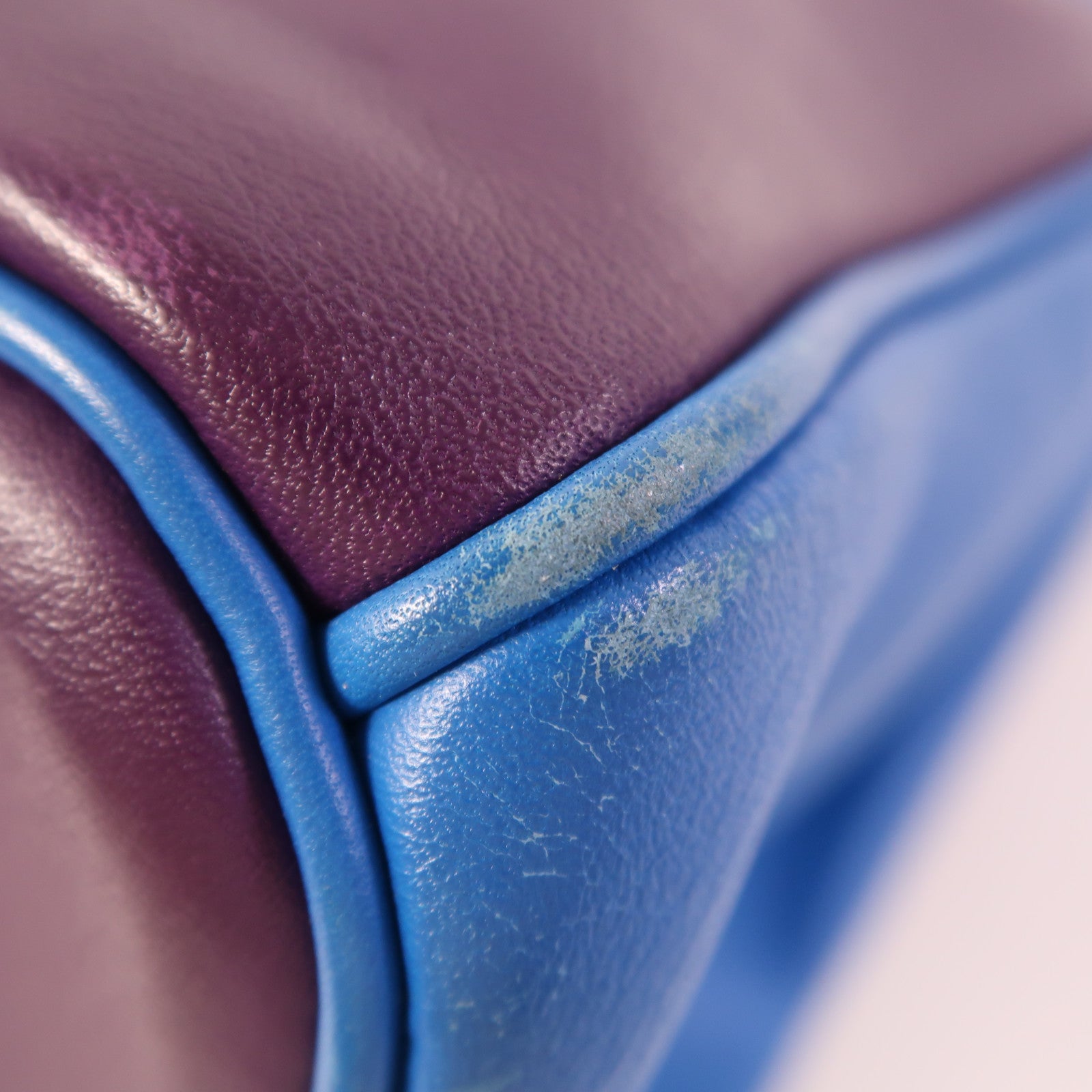 HERMES Swift皮革Birkin 30銀扣手挽袋Ultraviolet/Bleu Hydra/Ciel