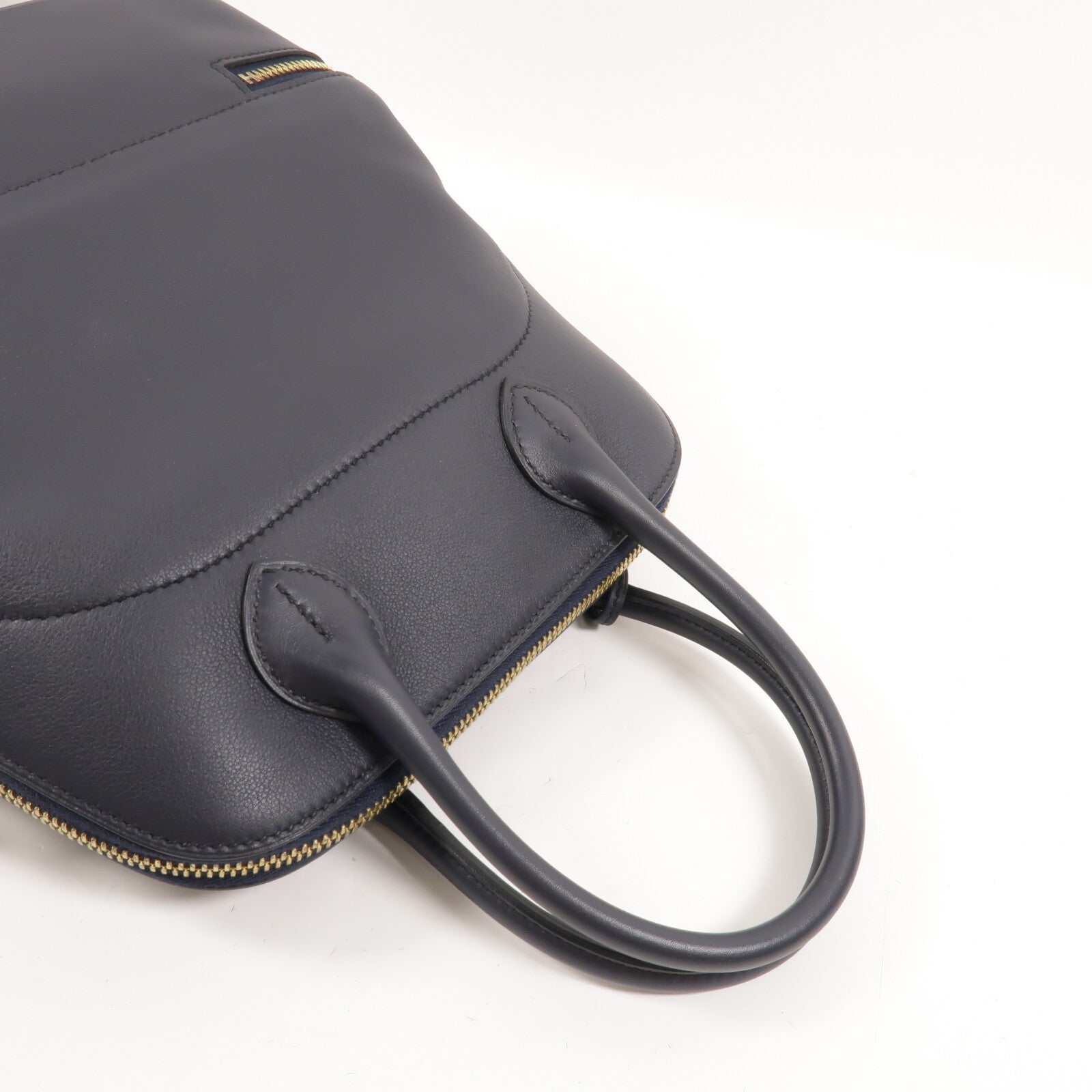 HERMES Swift皮革Bolide Secret手挽袋Blue Indigo