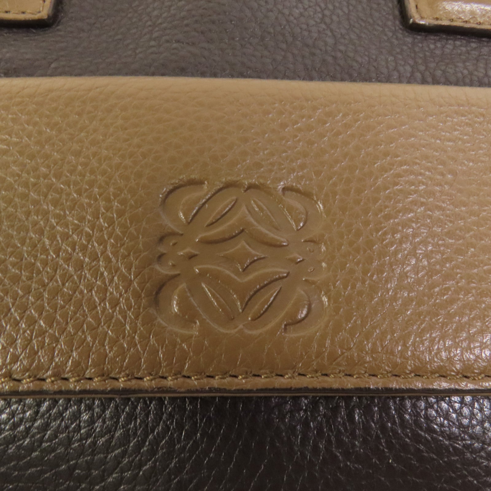 LOEWE 牛皮皮革Cruz Bag銀扣手挽肩背兩用袋