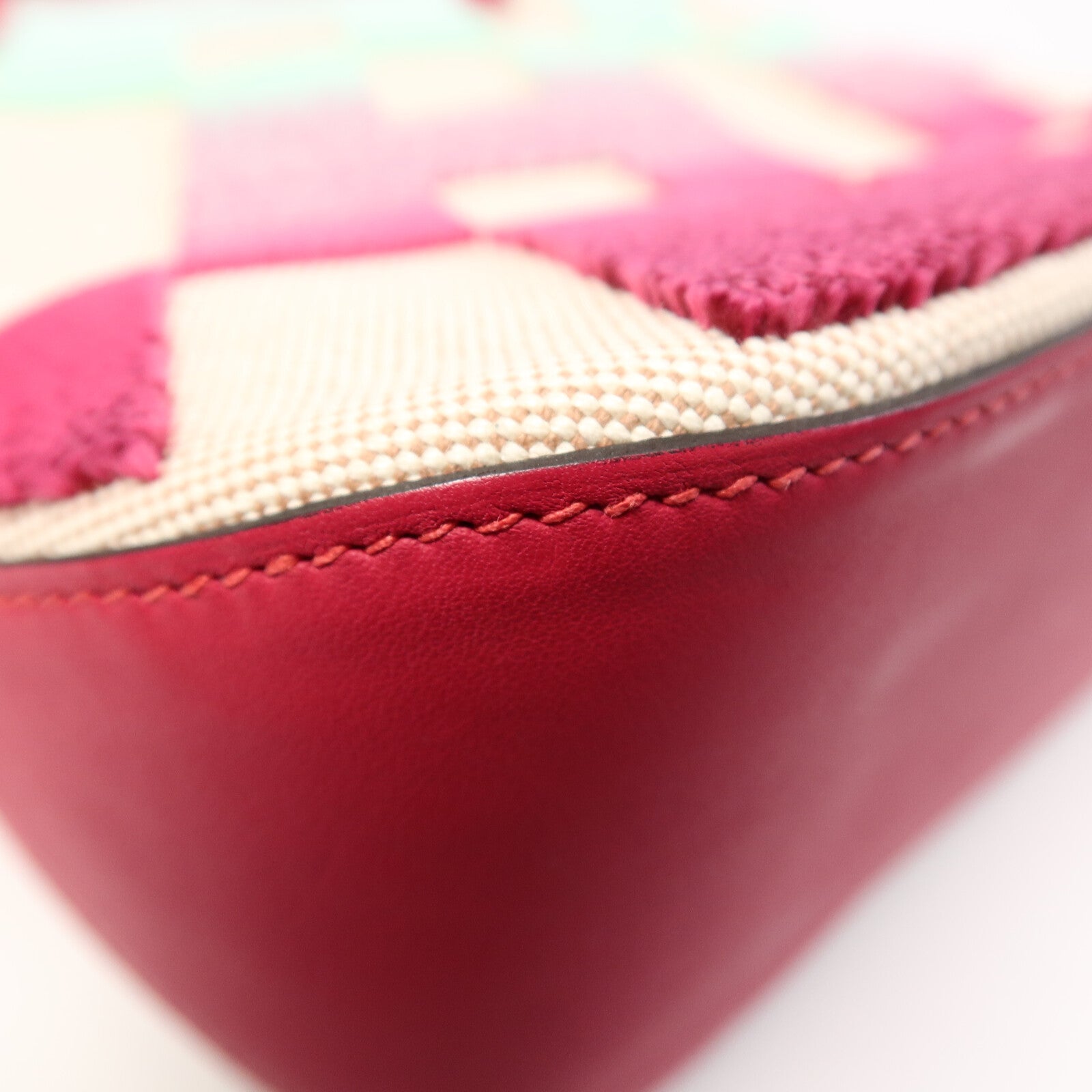 HERMES Canvas/Velvet Cabas H En Bais 27手挽肩背兩用袋