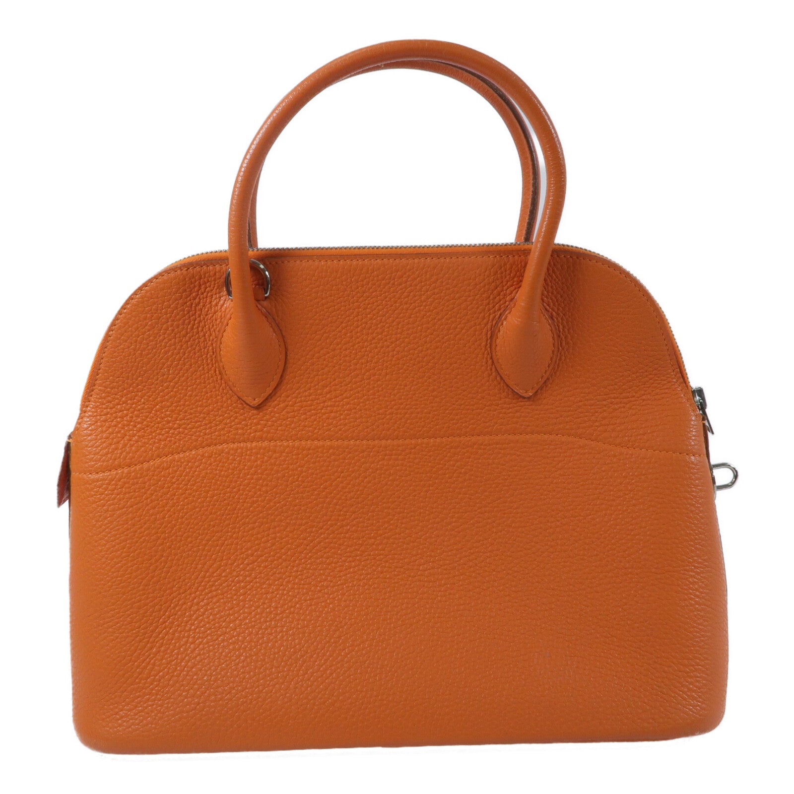 HERMES Clemence皮革Bolide 31手挽袋Orange