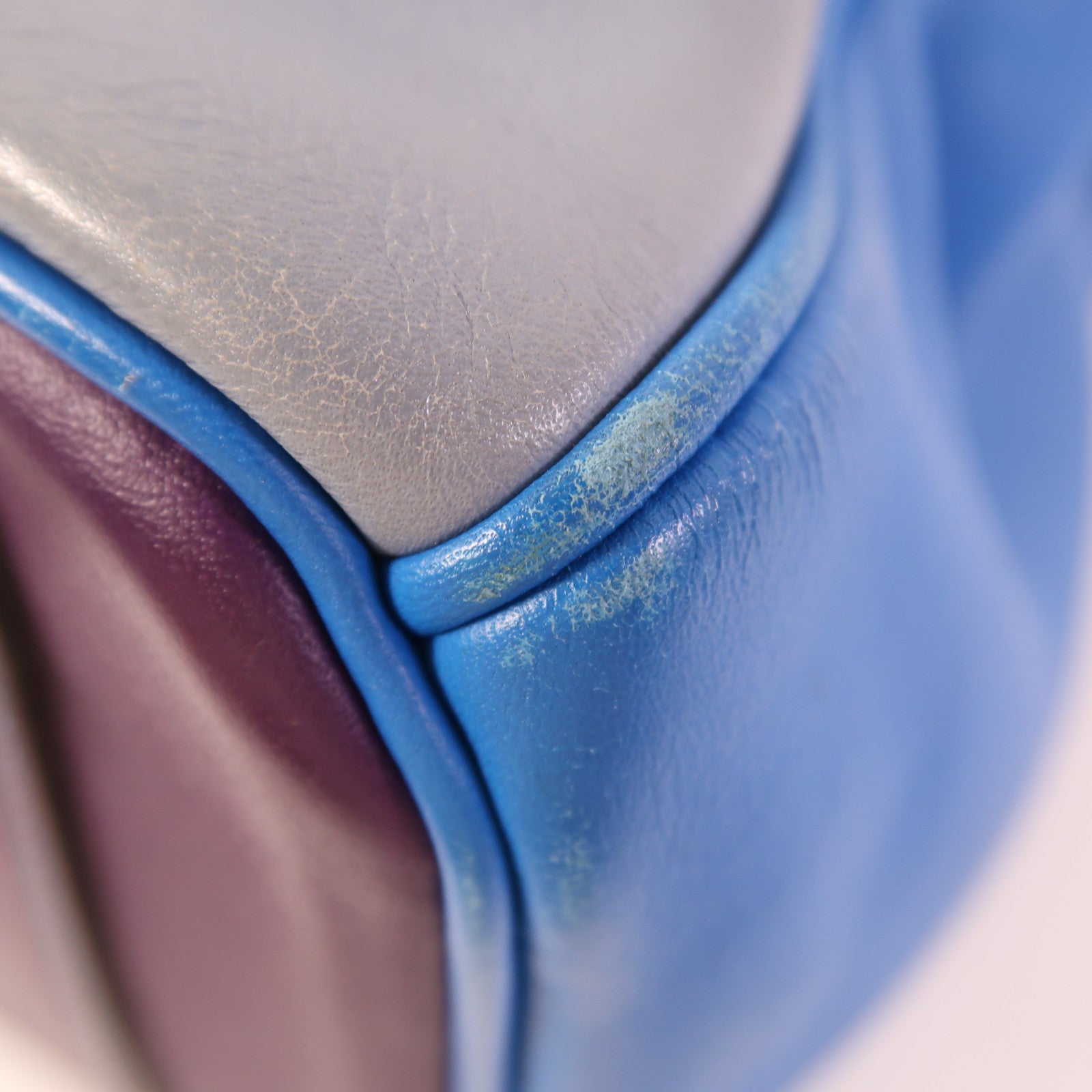 HERMES Swift皮革Birkin 30銀扣手挽袋Ultraviolet/Bleu Hydra/Ciel