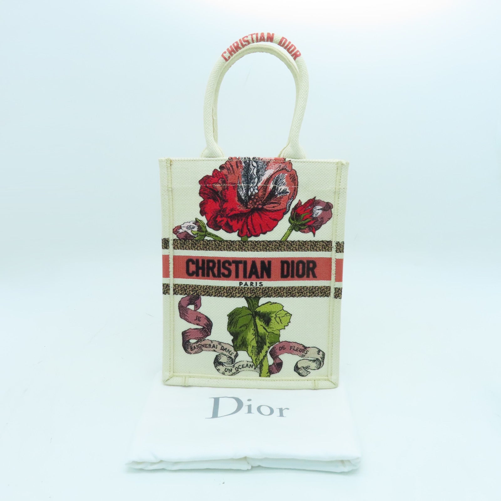 Dior Canvas Tote Bag White/Multicolor