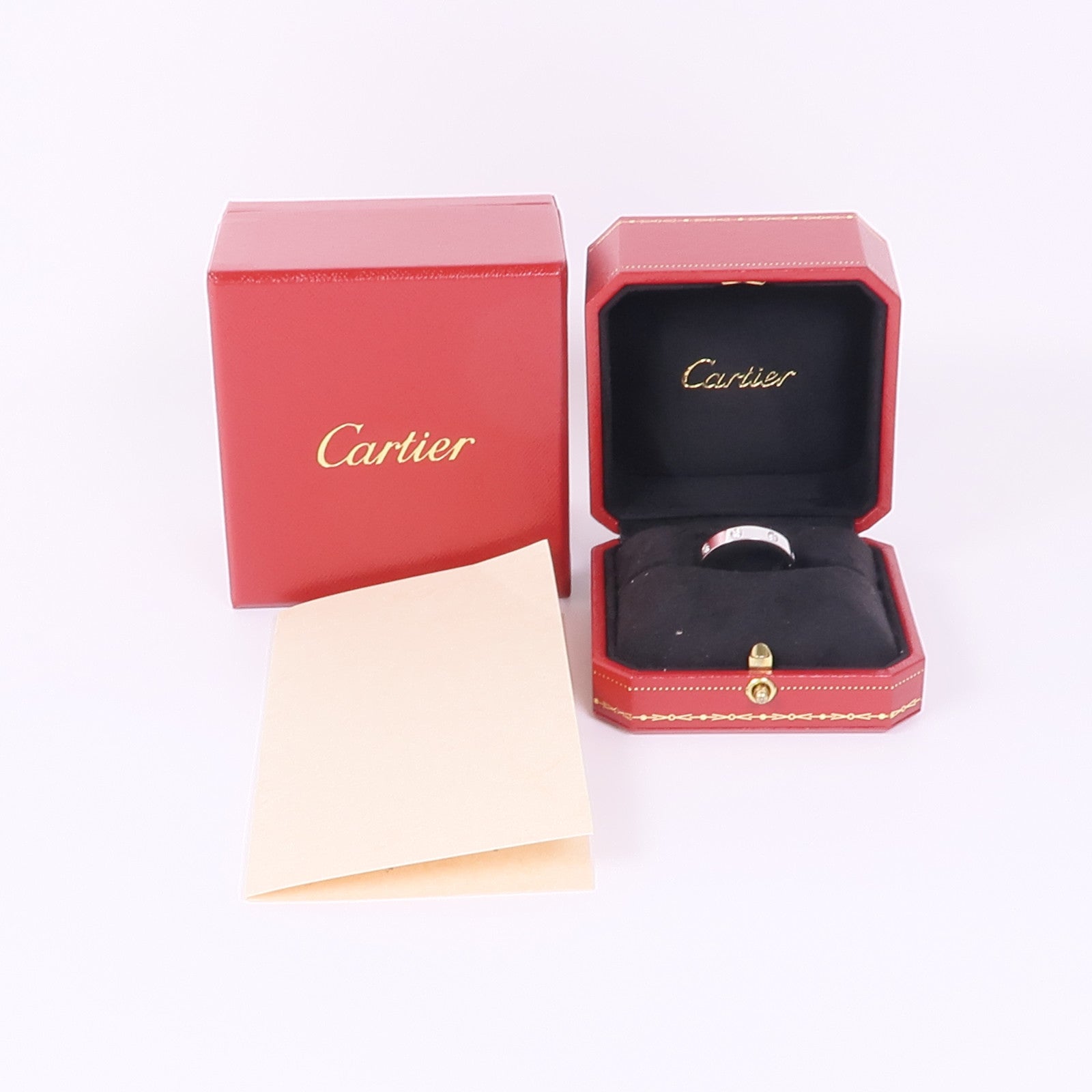 CARTIER 【激減優惠】18K白金Love Ring 8 Diamond鑽石戒指US#9.75/Cartier#62