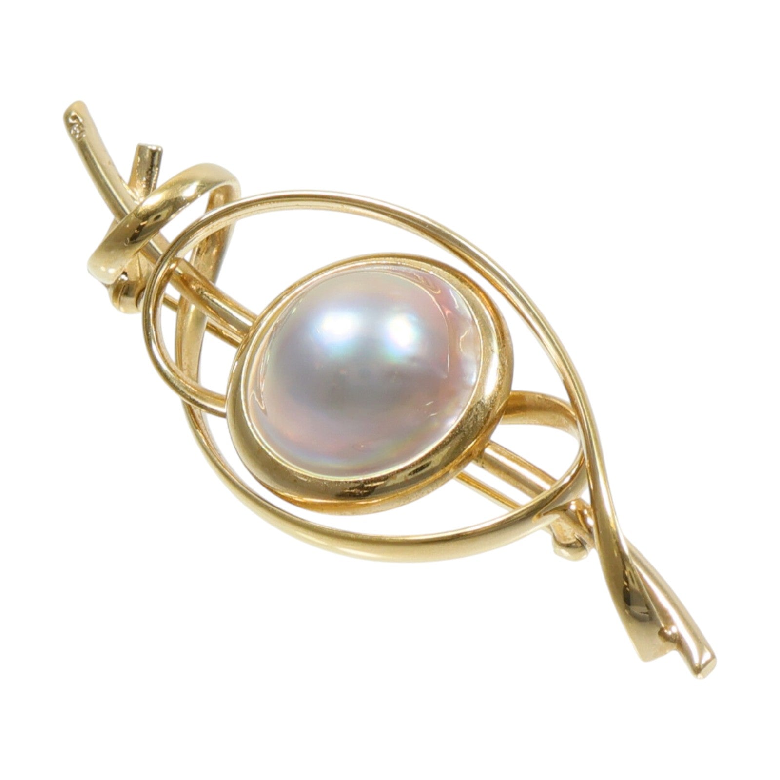 JEWELRY 18K黃金Pearl Brooch珍珠胸針