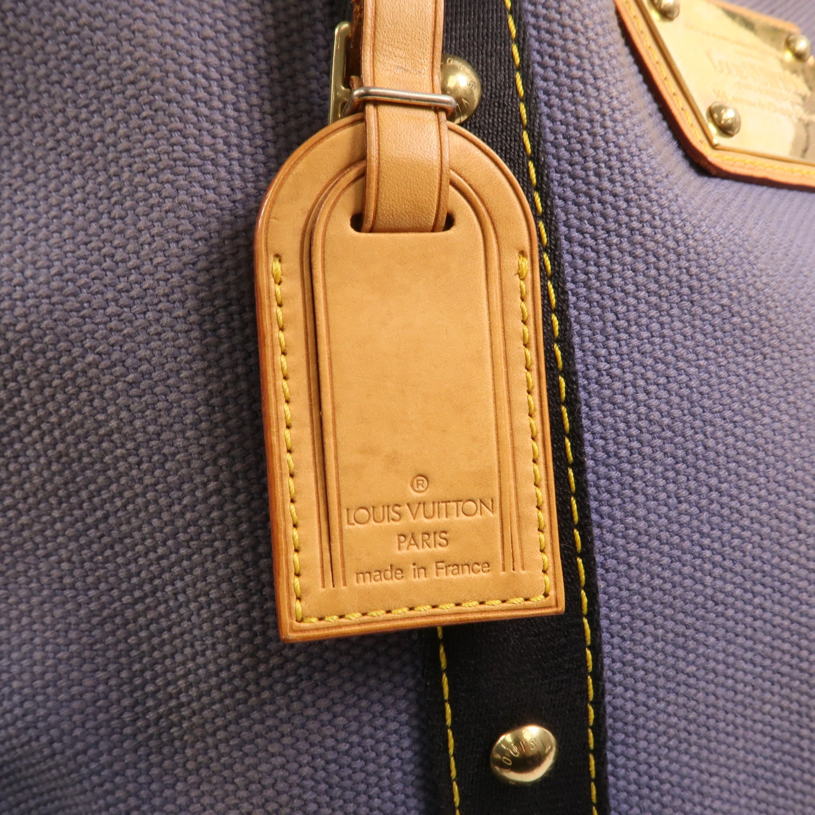 LOUIS VUITTON 帆布Antique Cabas GM金扣手挽袋
