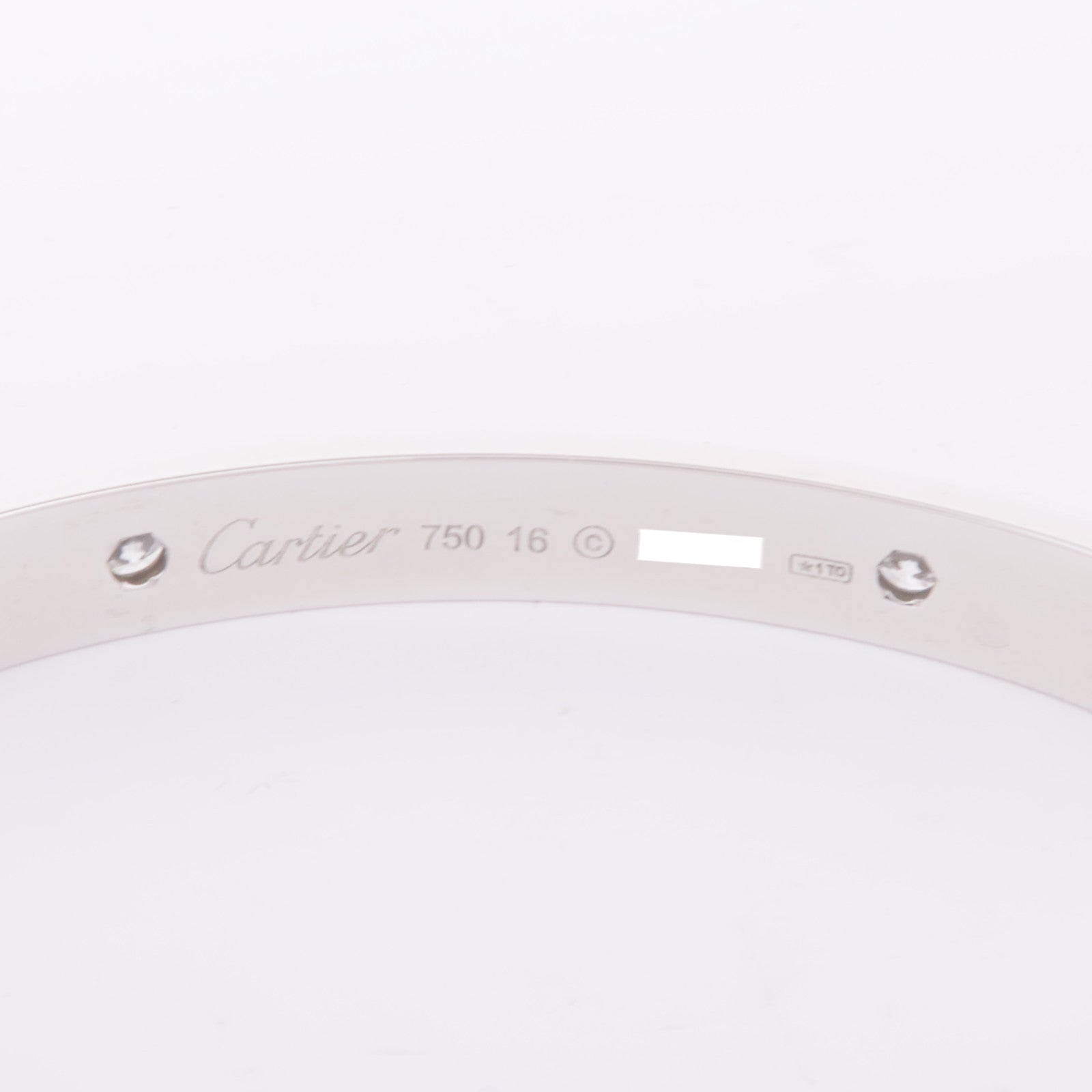 CARTIER 18K白金Love Bracelet 4P Diamond鑽石手鐲Cartier#16