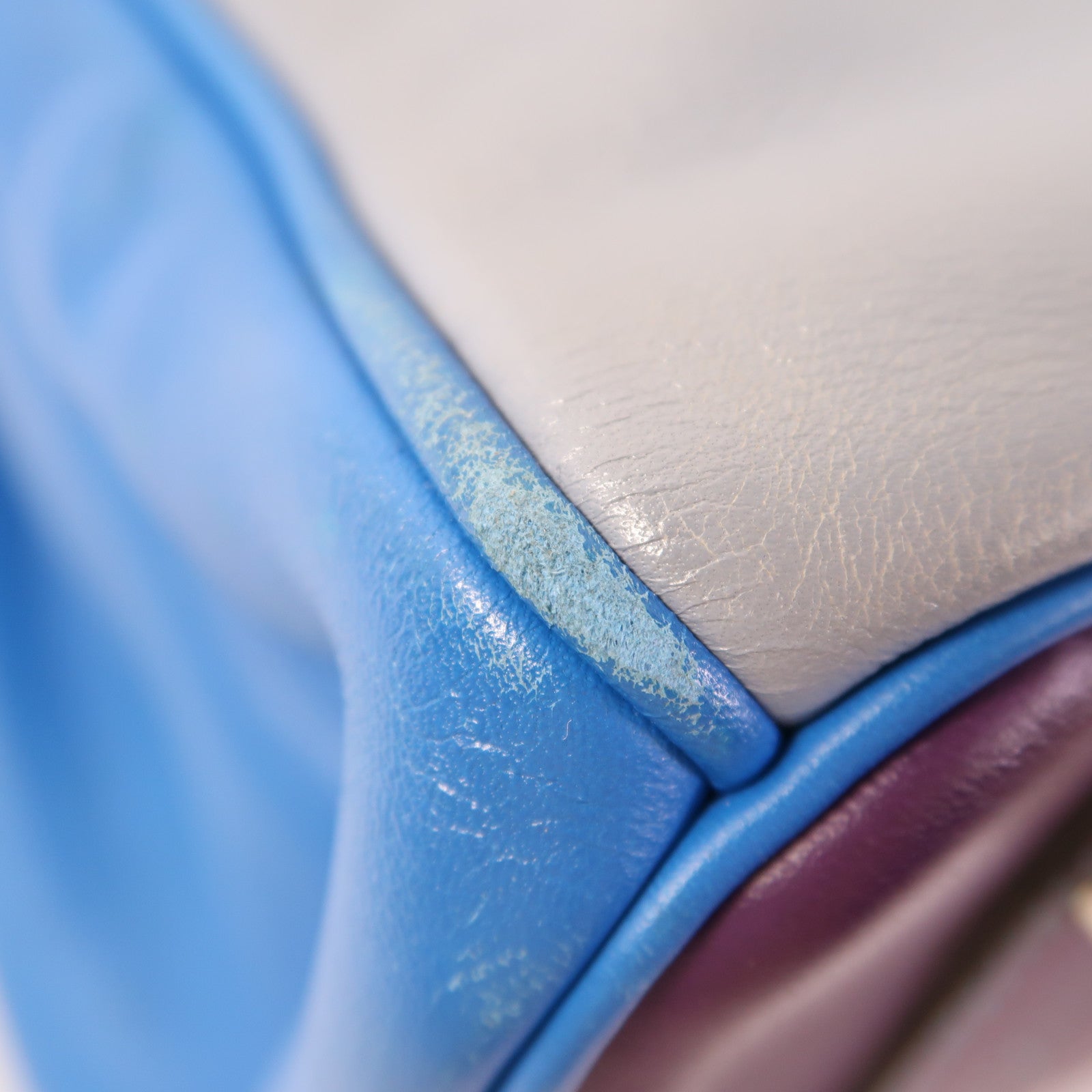 HERMES Swift皮革Birkin 30銀扣手挽袋Ultraviolet/Bleu Hydra/Ciel