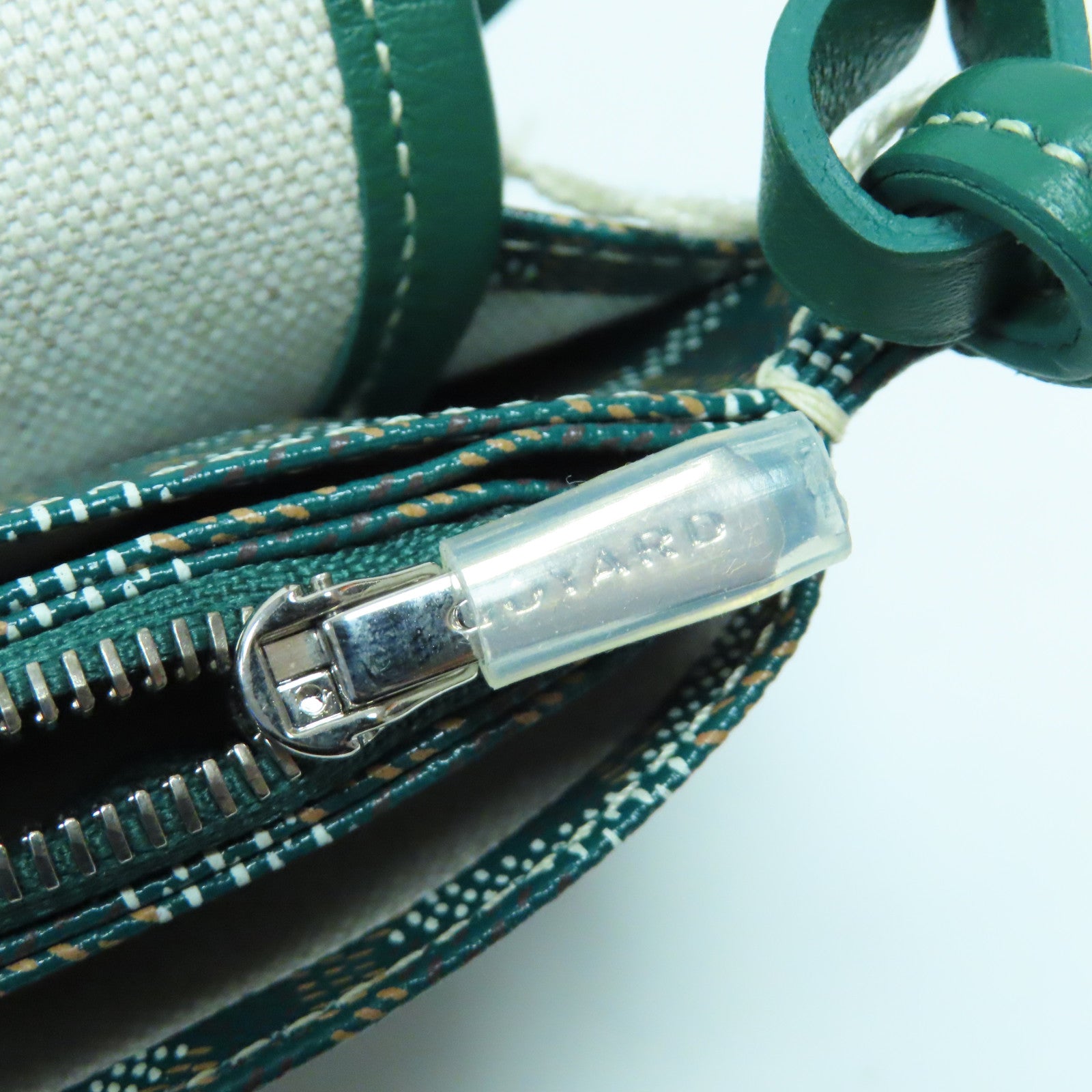 GOYARD 塗層帆布Shoulder Bag銀扣肩背袋綠色