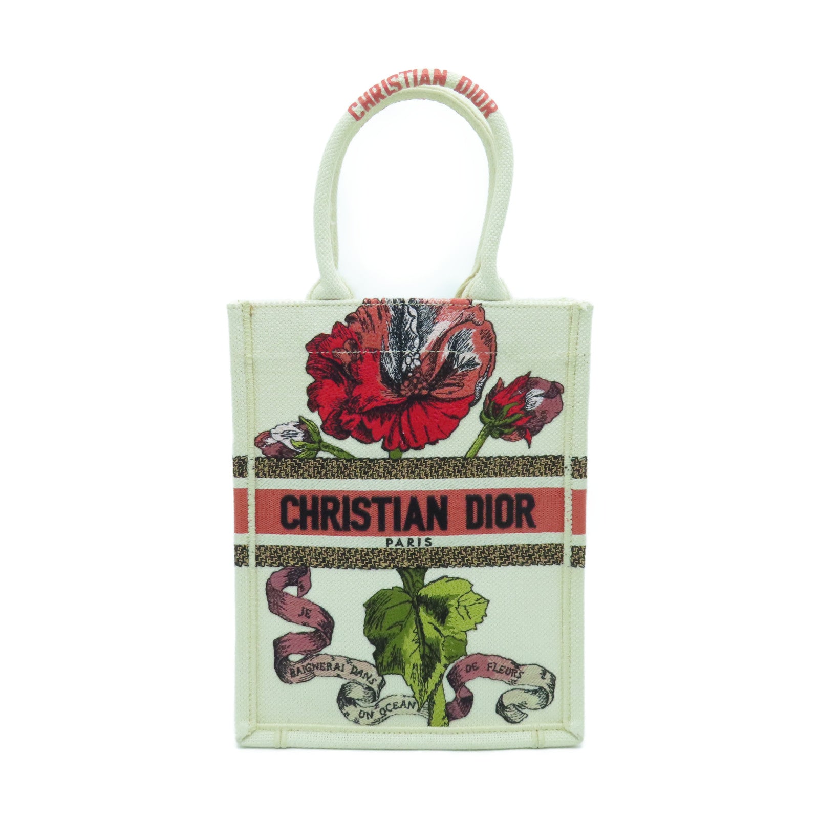 Dior Canvas Tote Bag White/Multicolor