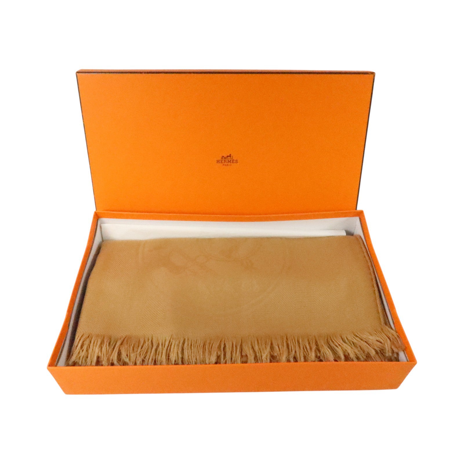 HERMES 羊絨/絲質New Libris Stole 75x213cm絲巾