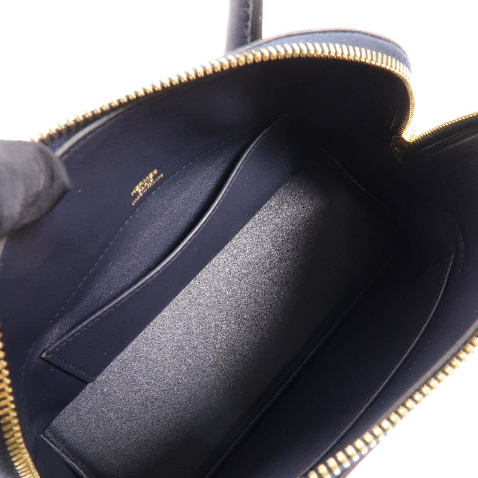 HERMES Swift皮革Bolide Secret手挽袋Blue Indigo