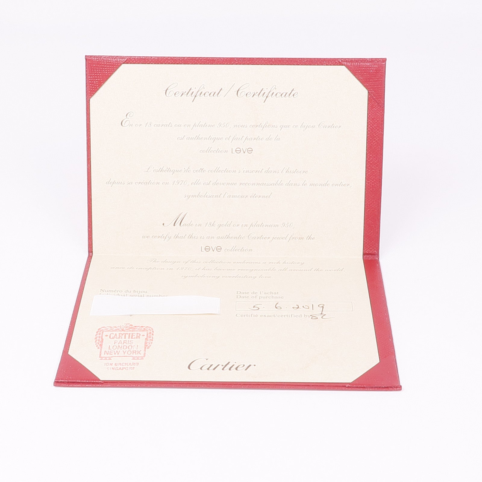 CARTIER 18K黃金Love Bracelet 6P Diamond鑽石手鐲Cartier#16