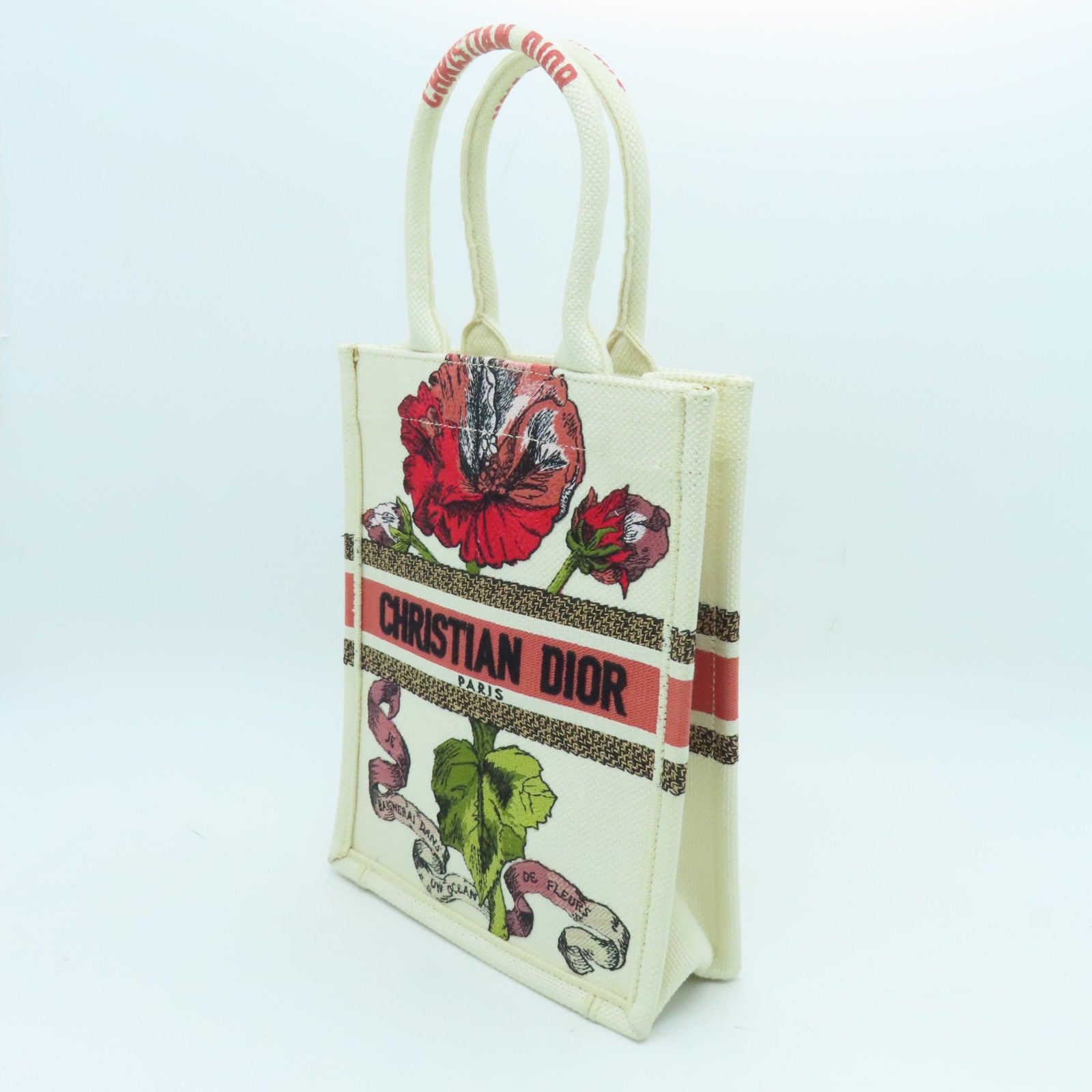 Dior Canvas Tote Bag White/Multicolor