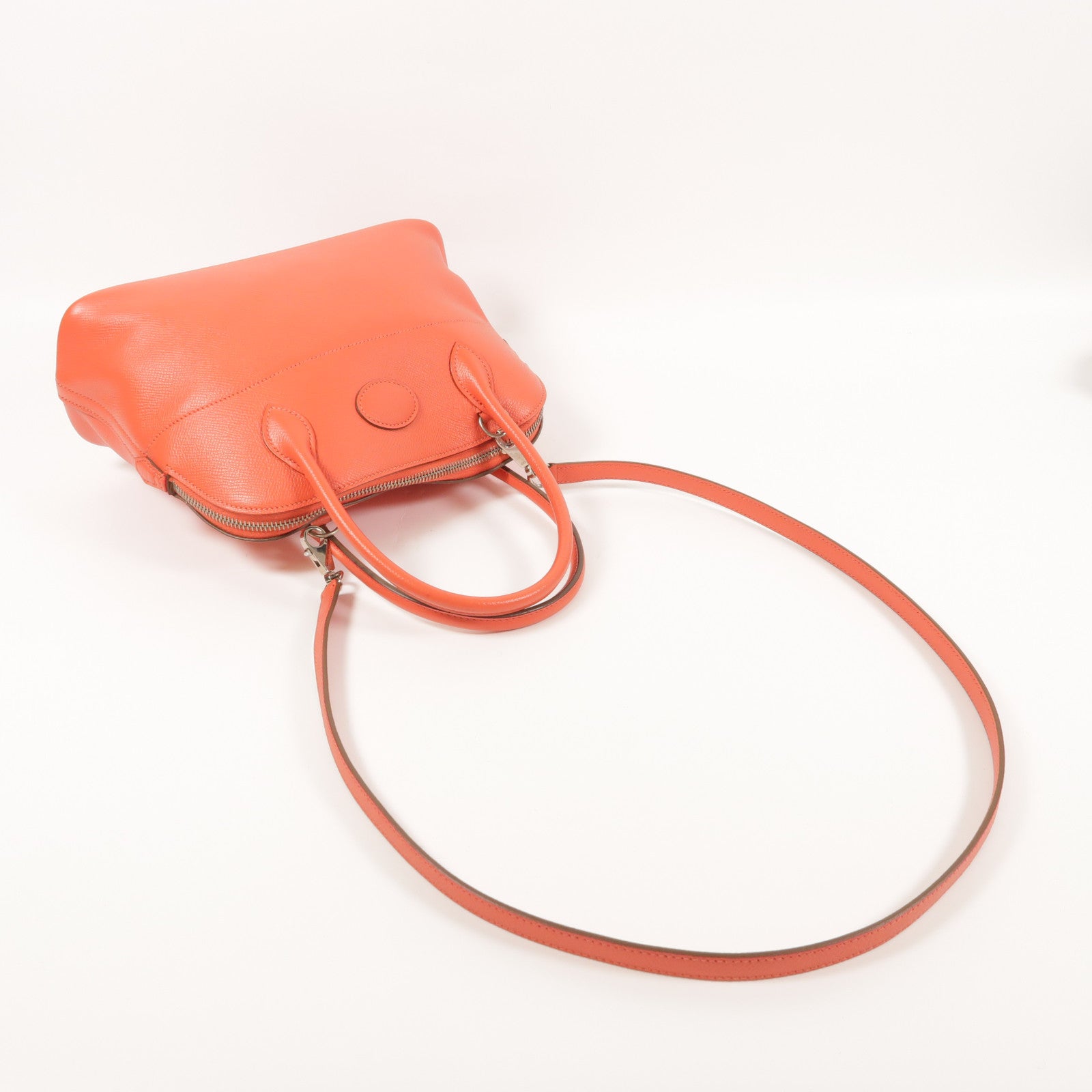 HERMES PHW Bolide 27 2 Way Shoulder Bag Veau Epsom Leather Red