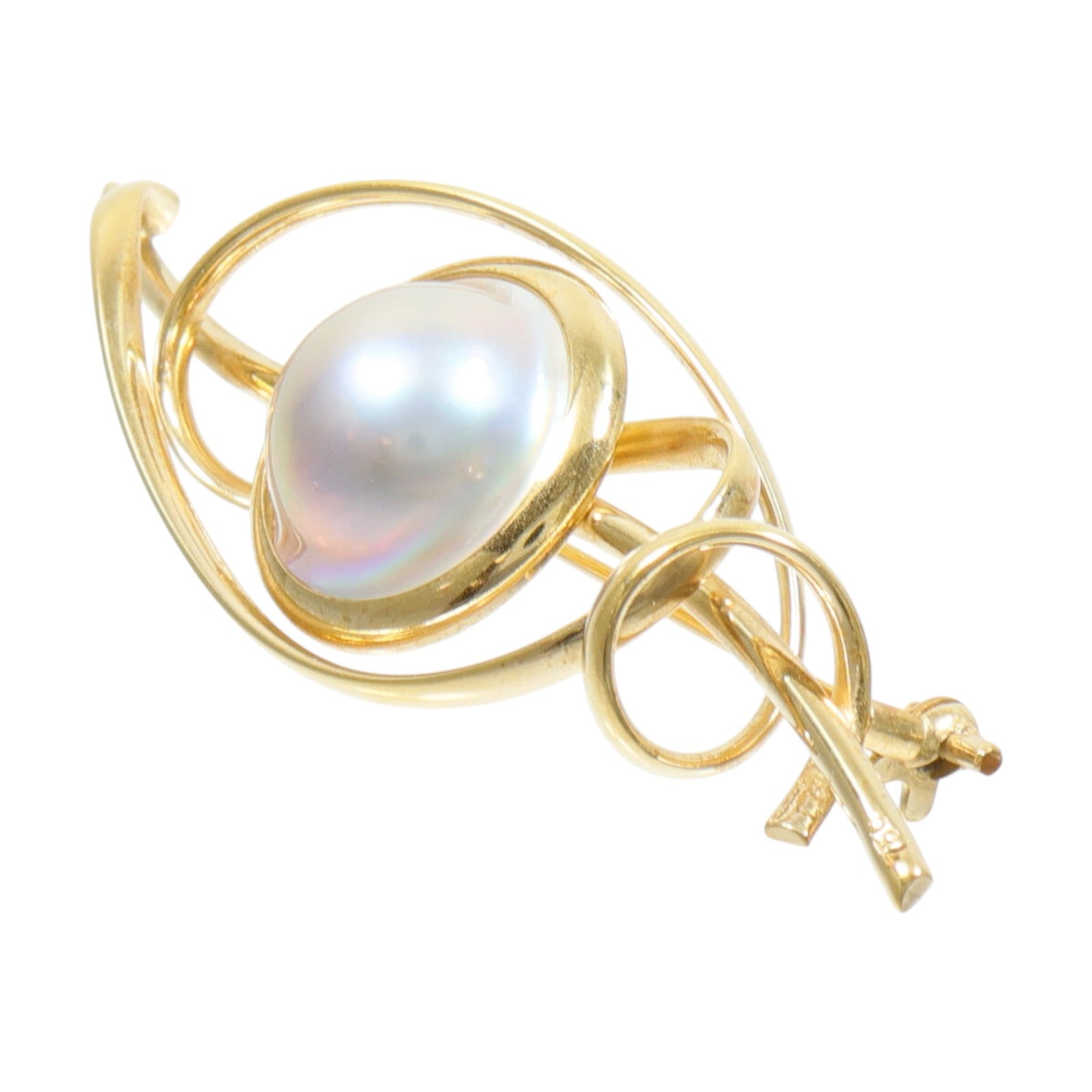 JEWELRY 18K黃金Pearl Brooch珍珠胸針