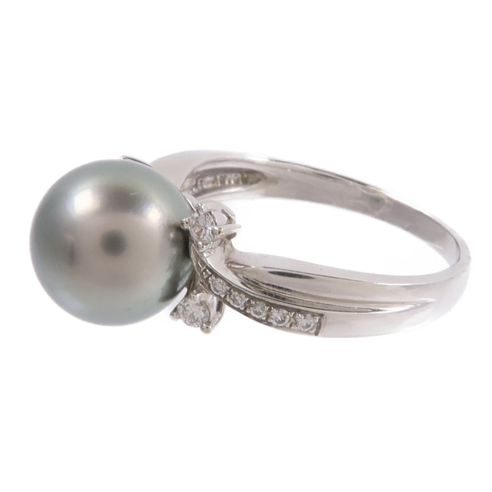 JEWELRY 18K白金Pearl Diamond Ring珍珠/鑽石戒指