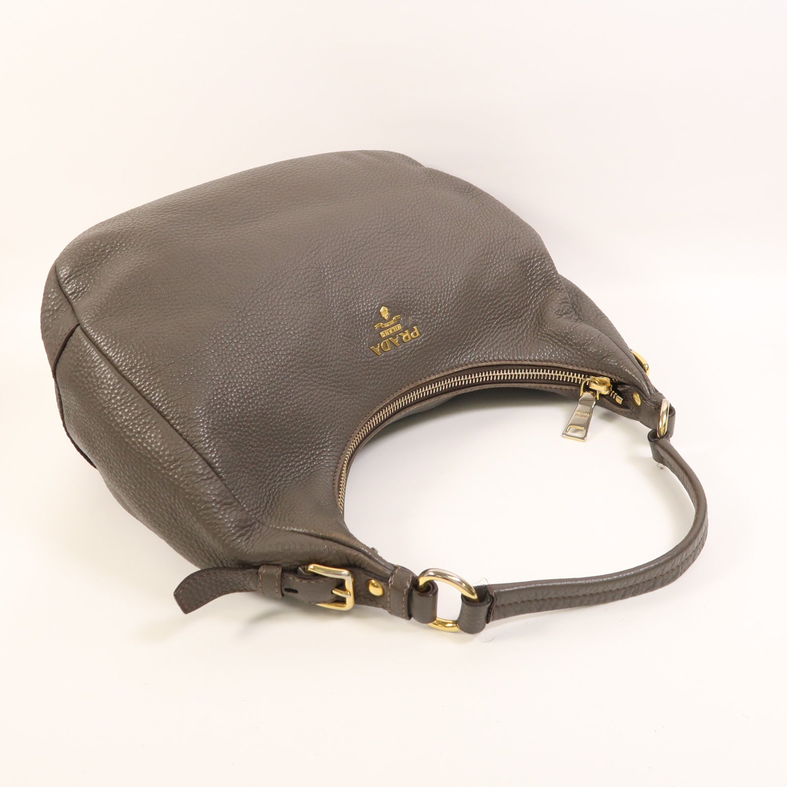 PRADA 【激減優惠】牛皮皮革Shoulder Bag金扣肩背袋