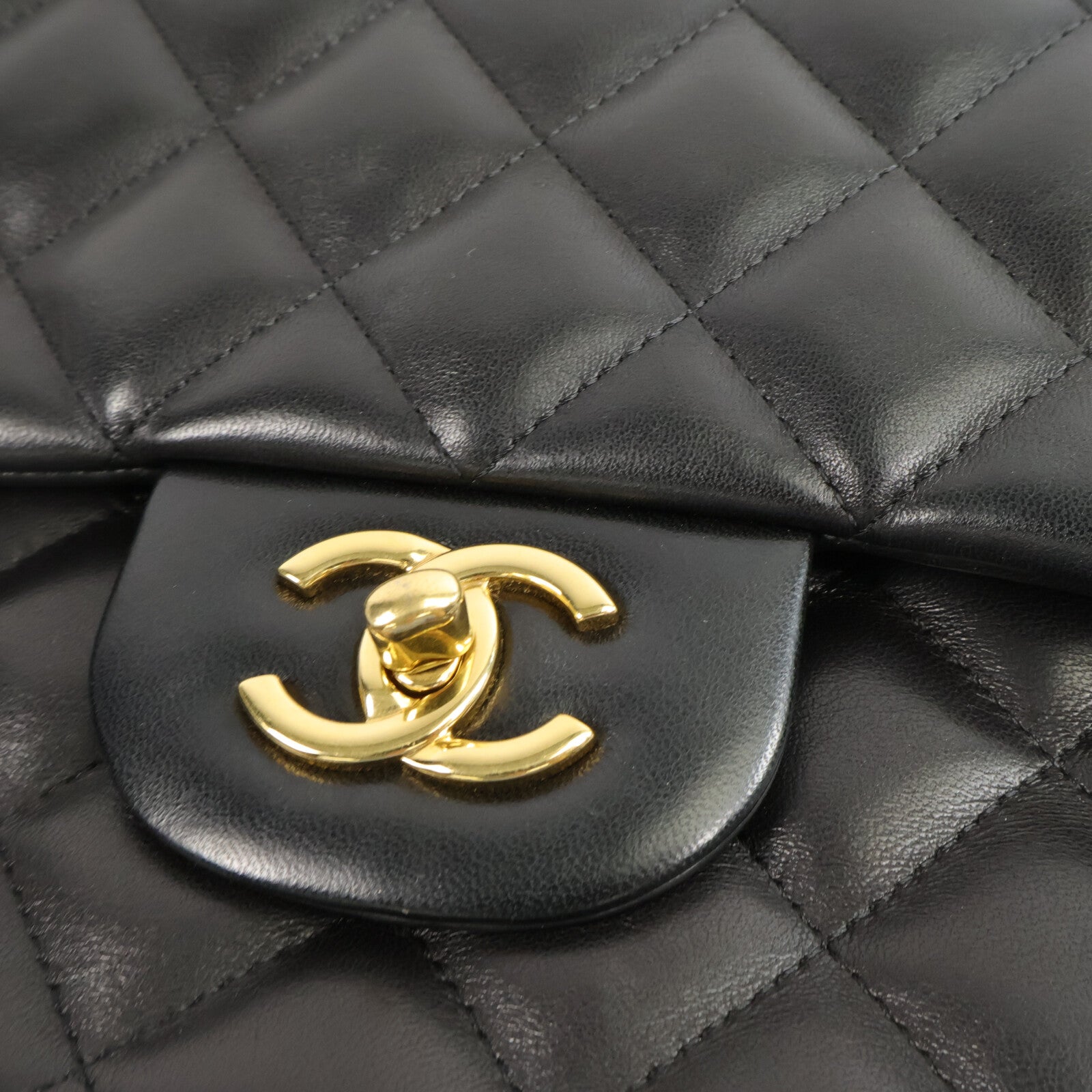 CHANEL 羊皮皮革Large Classic鏈帶肩背袋