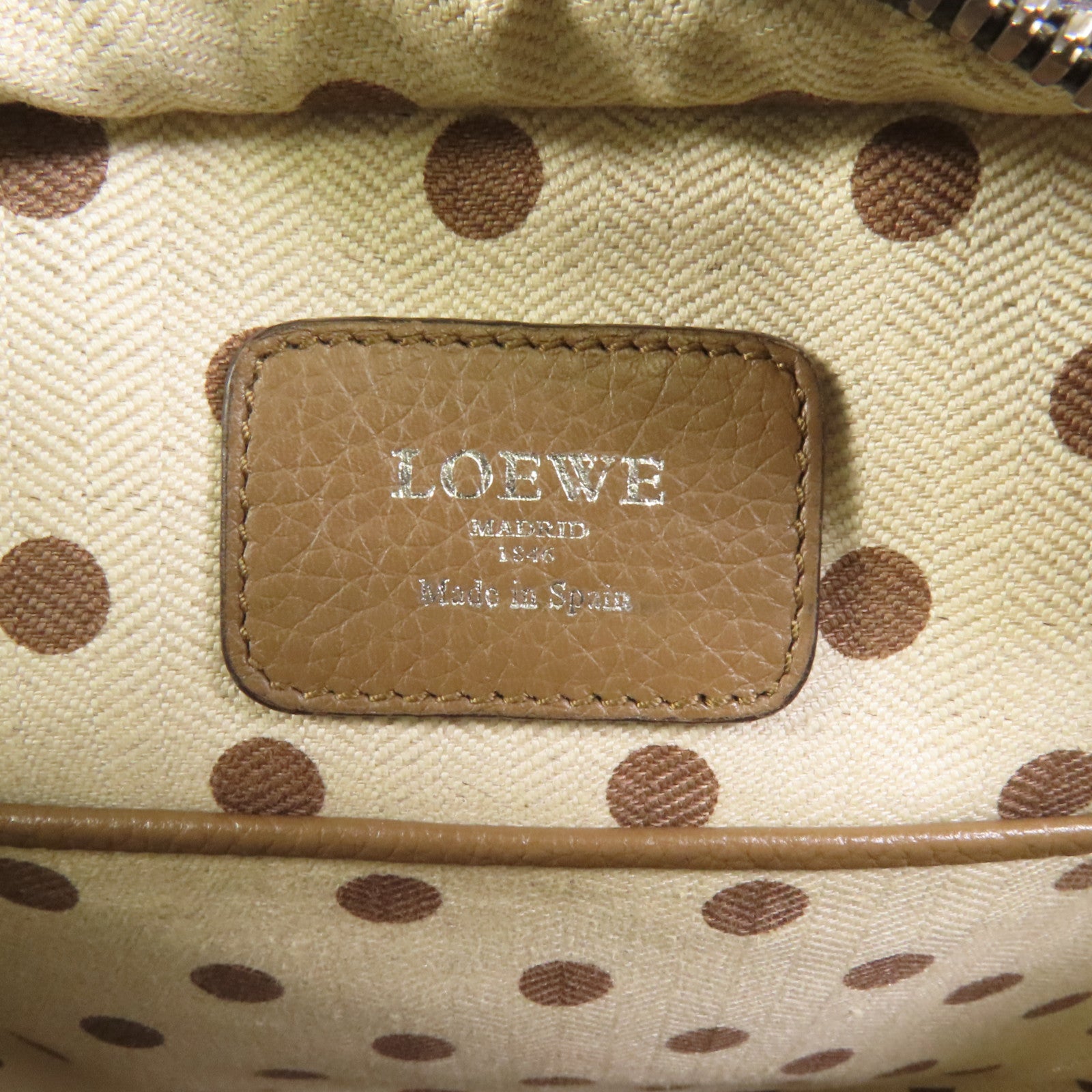 LOEWE 牛皮皮革Cruz Bag銀扣手挽肩背兩用袋
