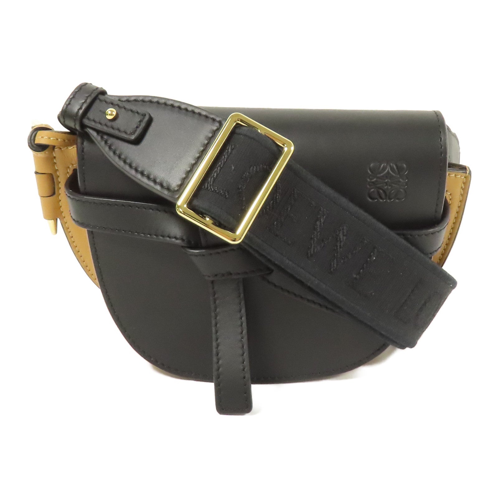 LOEWE 牛皮皮革Mini Gate金扣肩背袋