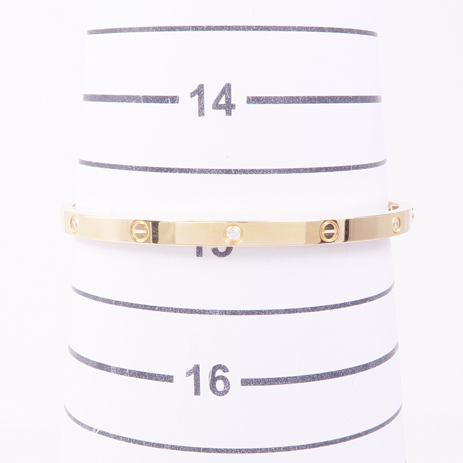 CARTIER 18K黃金Love Bracelet 6P Diamond鑽石手鐲Cartier#16