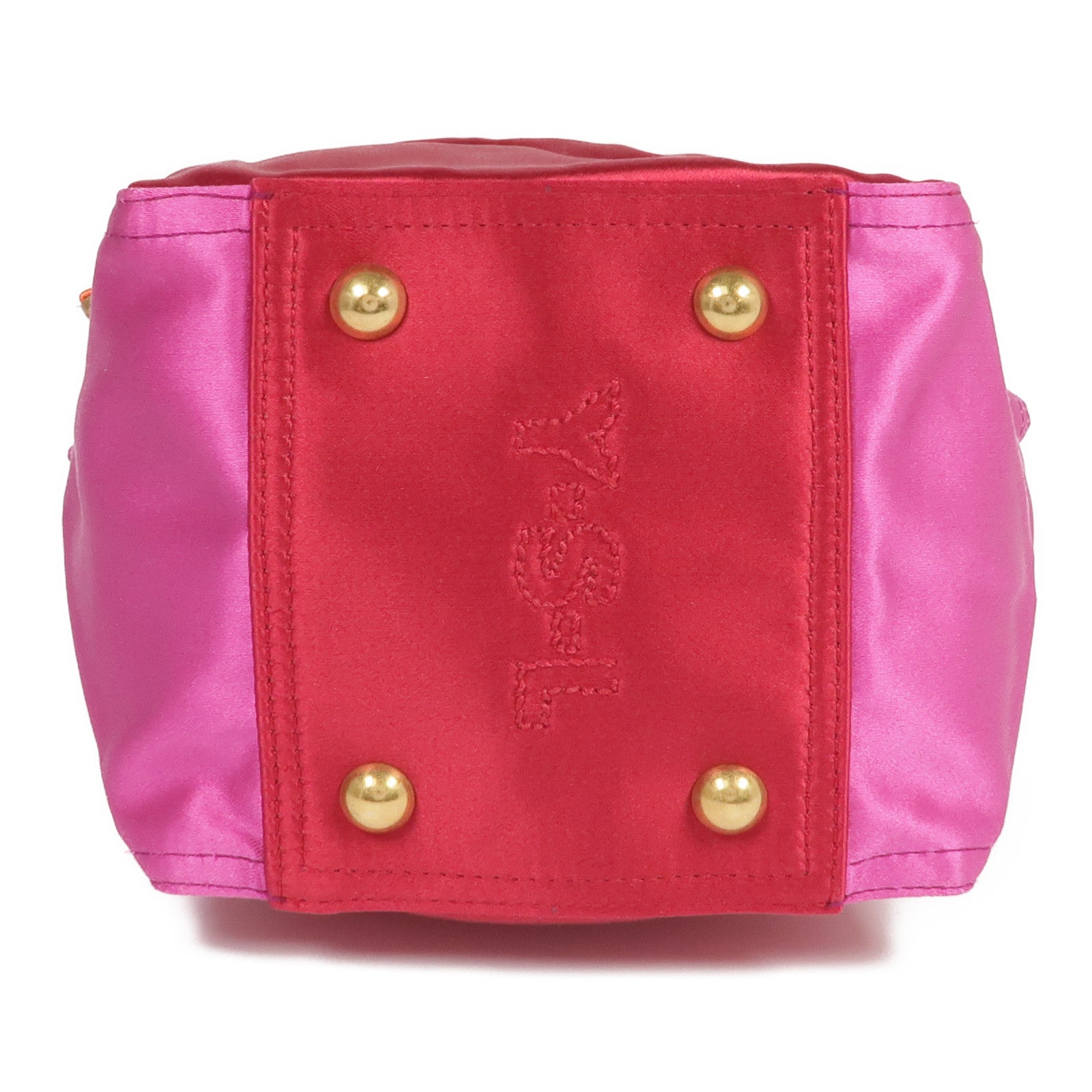 SAINT LAURENT 布料Vintage Hand Bag金扣手挽袋