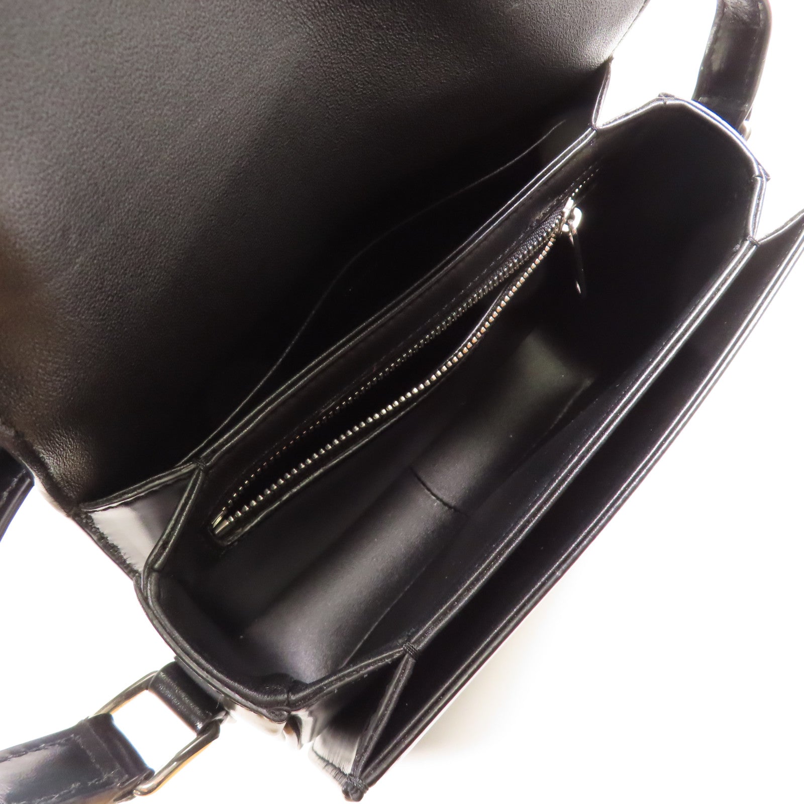CELINE 牛皮皮革Teen Triomphe Bag銀扣肩背袋