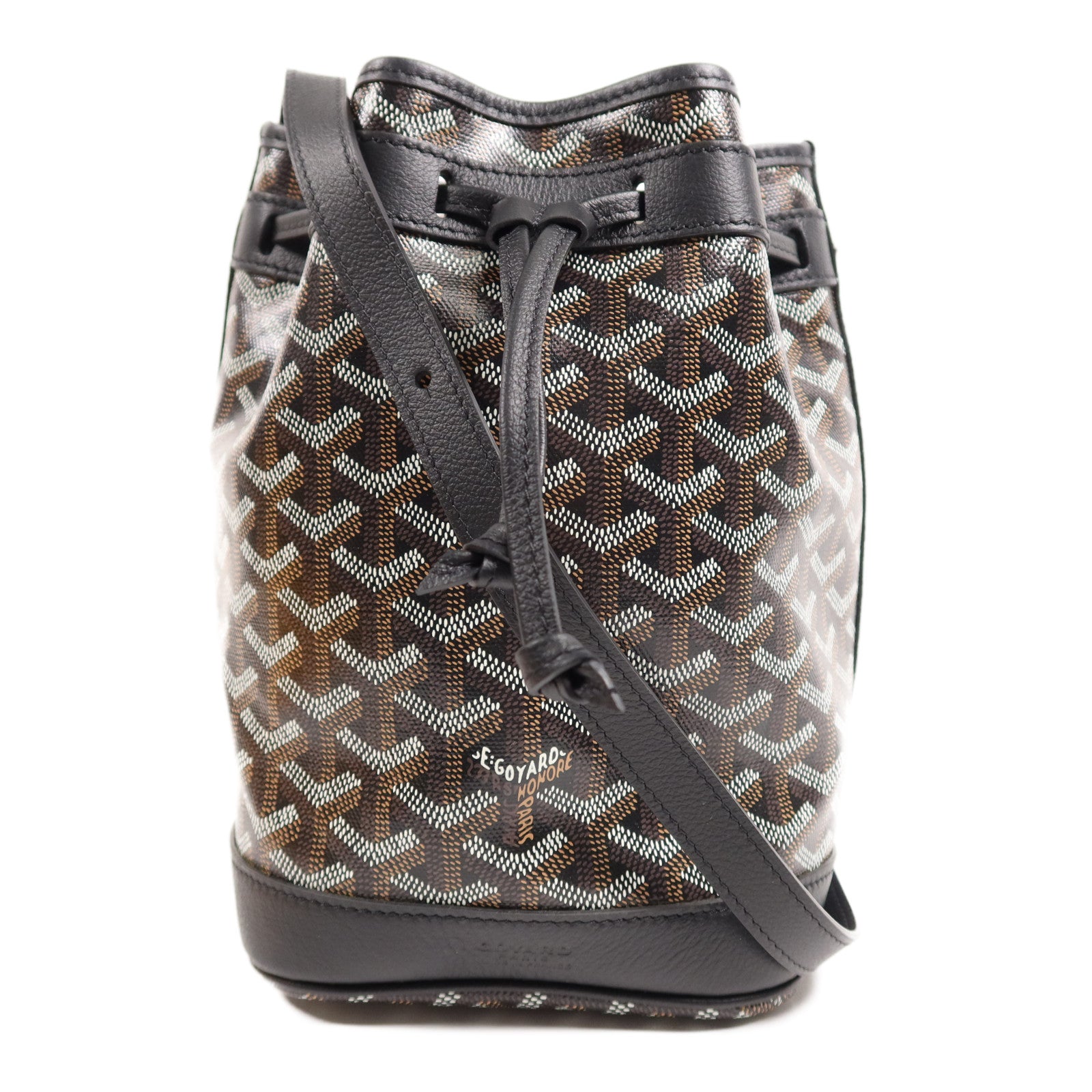 GOYARD 塗層帆布Petit Flot Bucket銀扣肩背袋